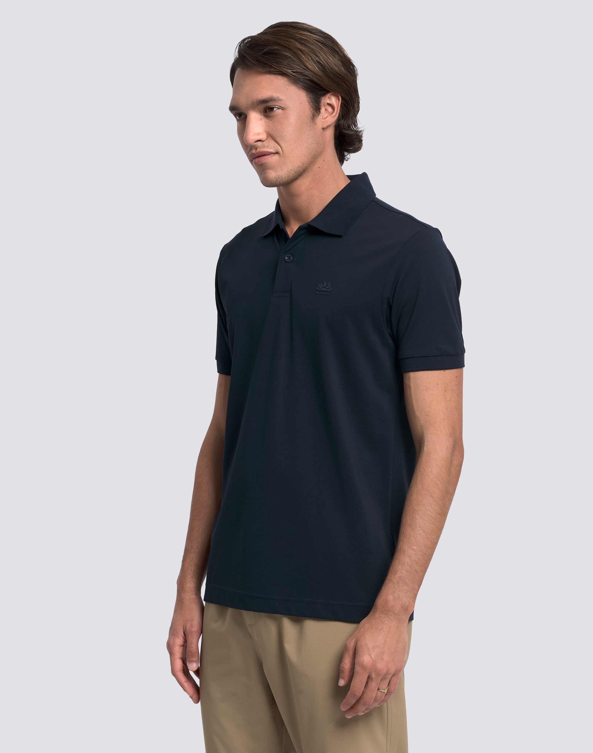 sundek-m822plpk200-polo-uomo-cotone-piquet-regular-con-colletto-rigato image 4