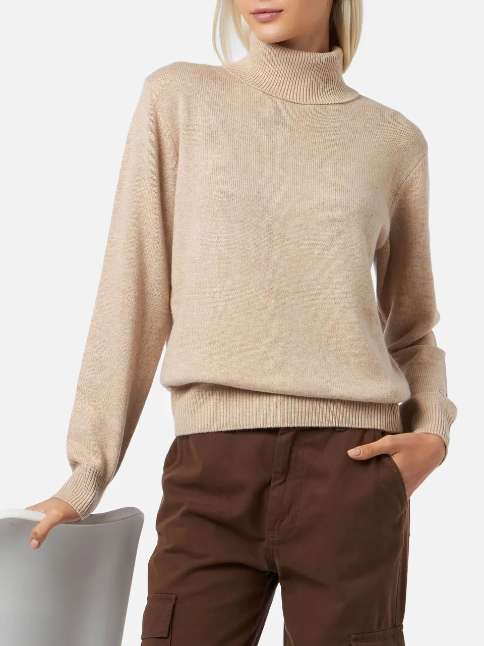 mc2-saint-barth-dolcevita-moody-donna-in-100-cashmere-beige image 1