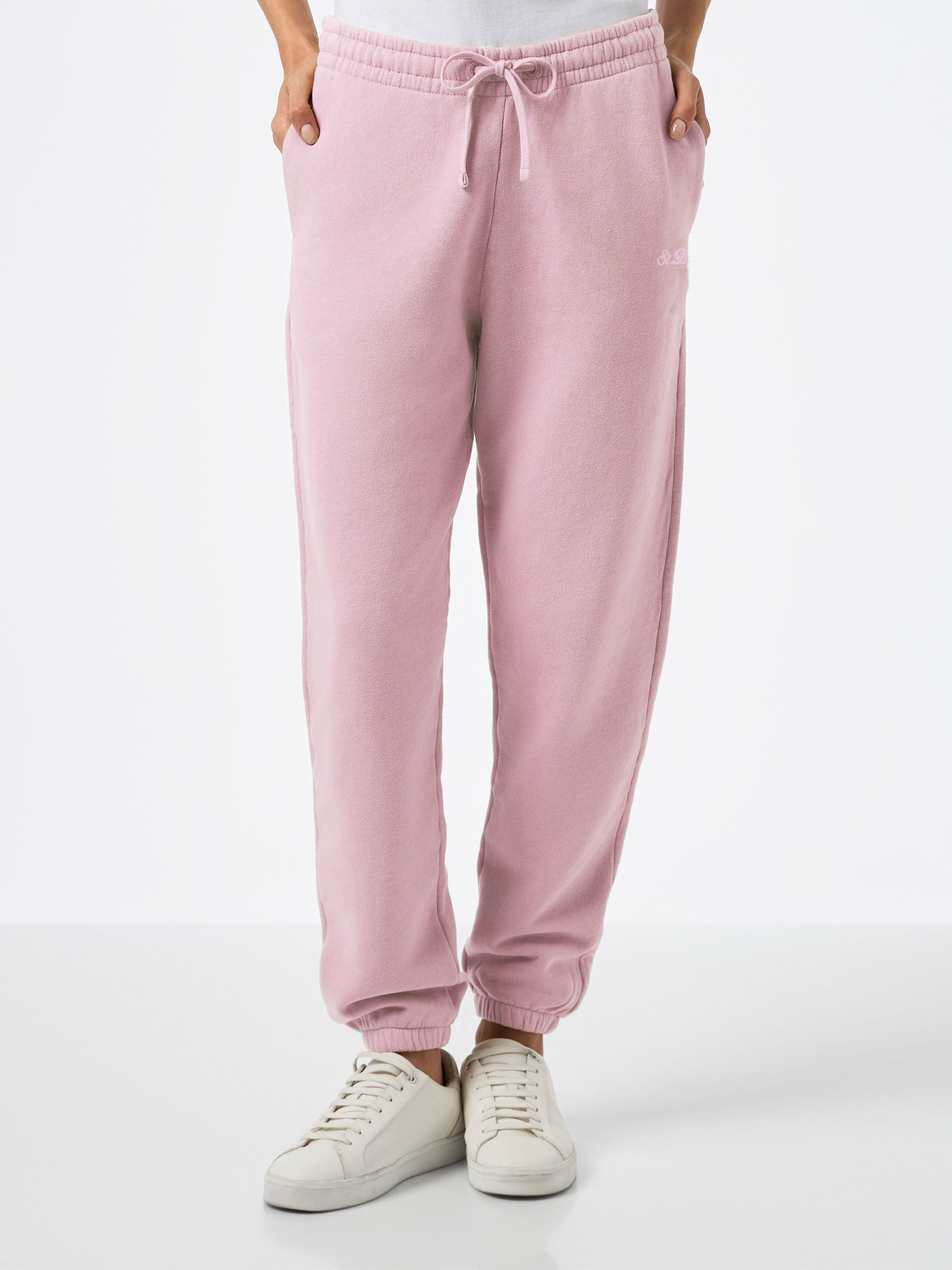 mc2-saint-barth-odalys-pantaloni-joggers-donna-pile-rosa image 2