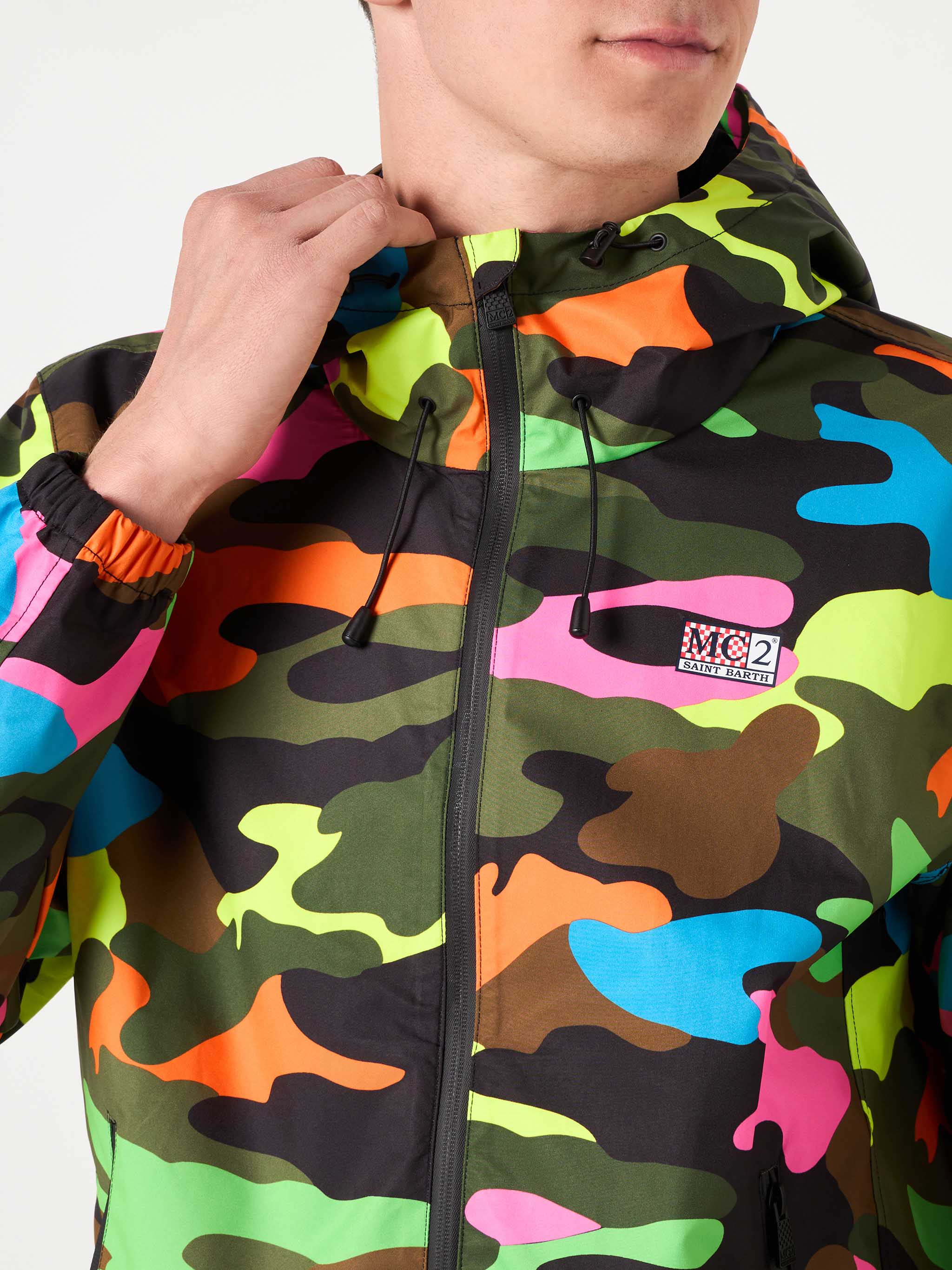 mc2-saint-barth-giacca-kauris-uomo-camouflage-fluo-impermeabile image 2