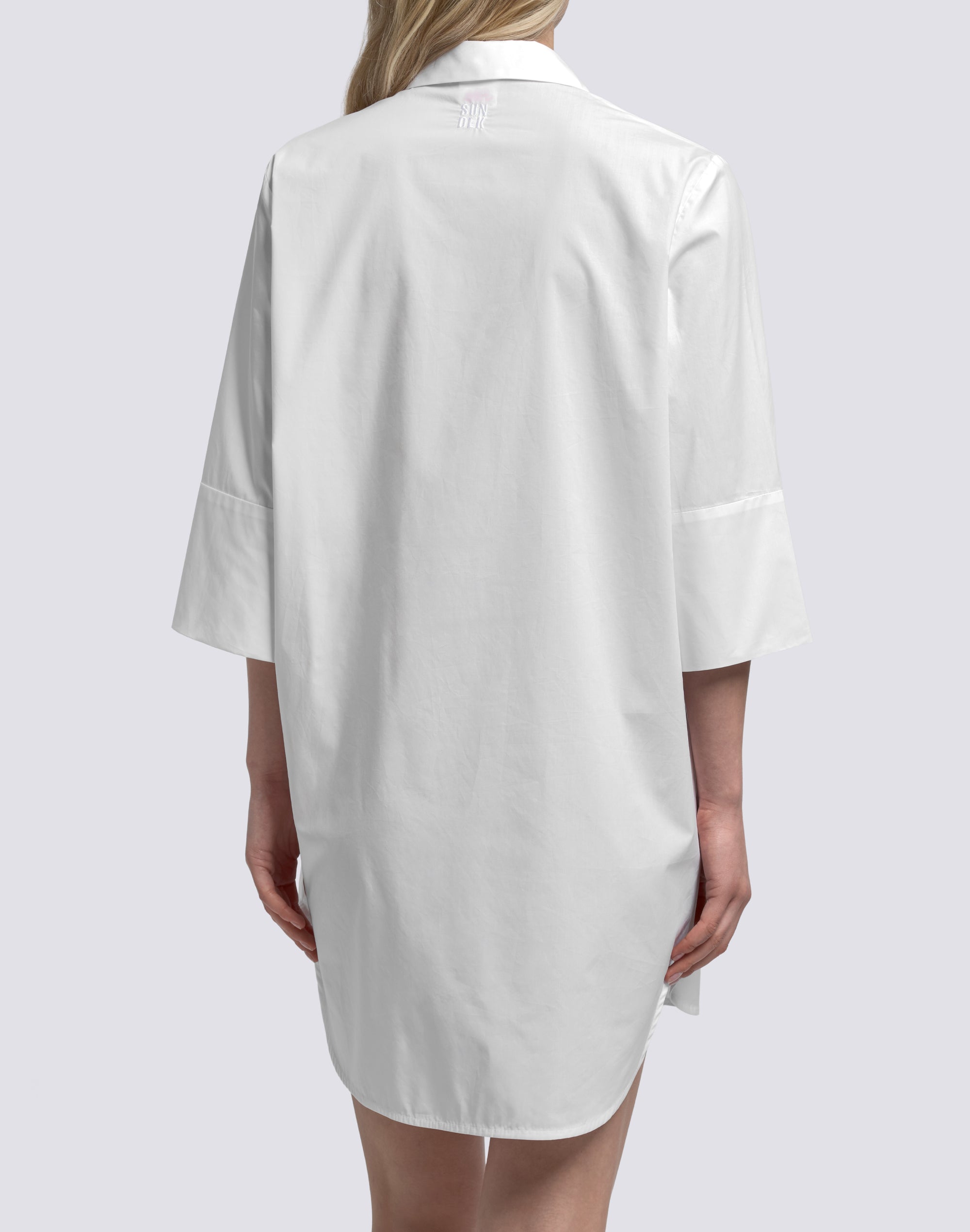 sundek-camicione-corto-donna-in-popeline-di-cotone-oversize-w258drpn100 image 5