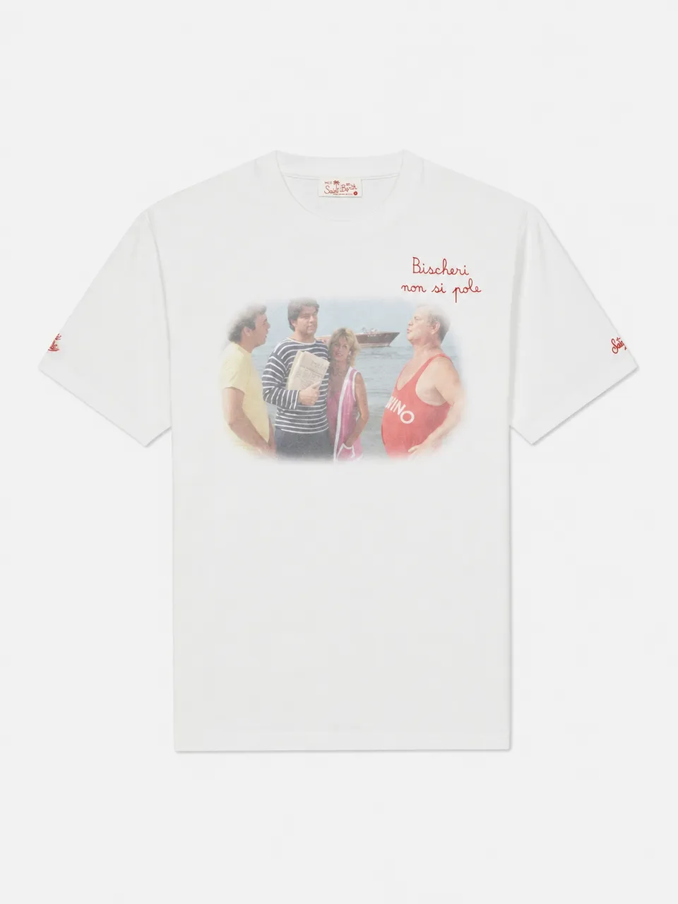 mc2-saint-barth-t-shirt-man-uomo-bianca-cotone-ricamo-bischeri-sapore-di-mare image 1