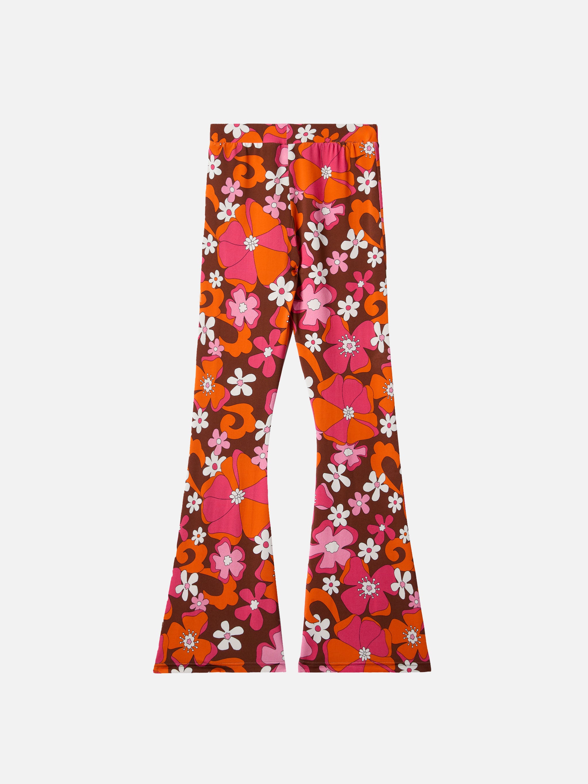 mc2-saint-barth-pantaloni-flare-gwenda-jr-bambina-stampa-fiori-retr-marrone image 3