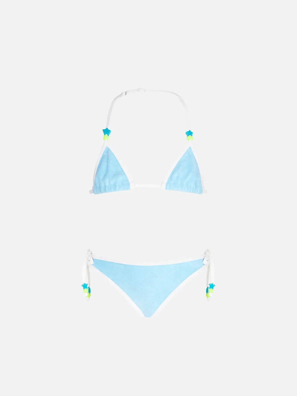 mc2-saint-barth-bikini-bambina-a-triangolo-in-spugna-azzurro-leah image 1