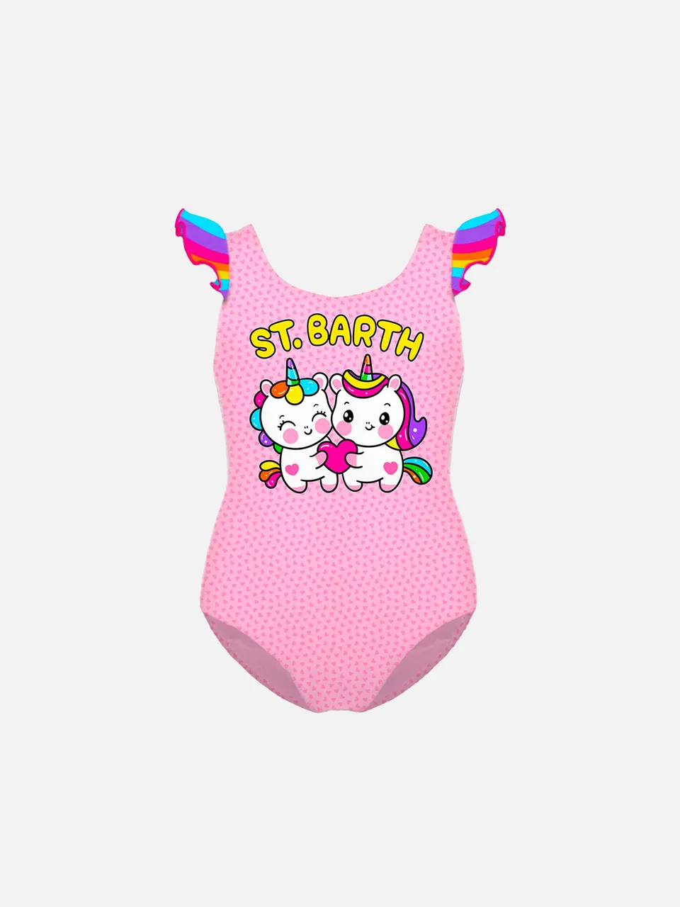 mc2-saint-barth-costume-intero-bambina-rosa-unicorno-con-volant image 1