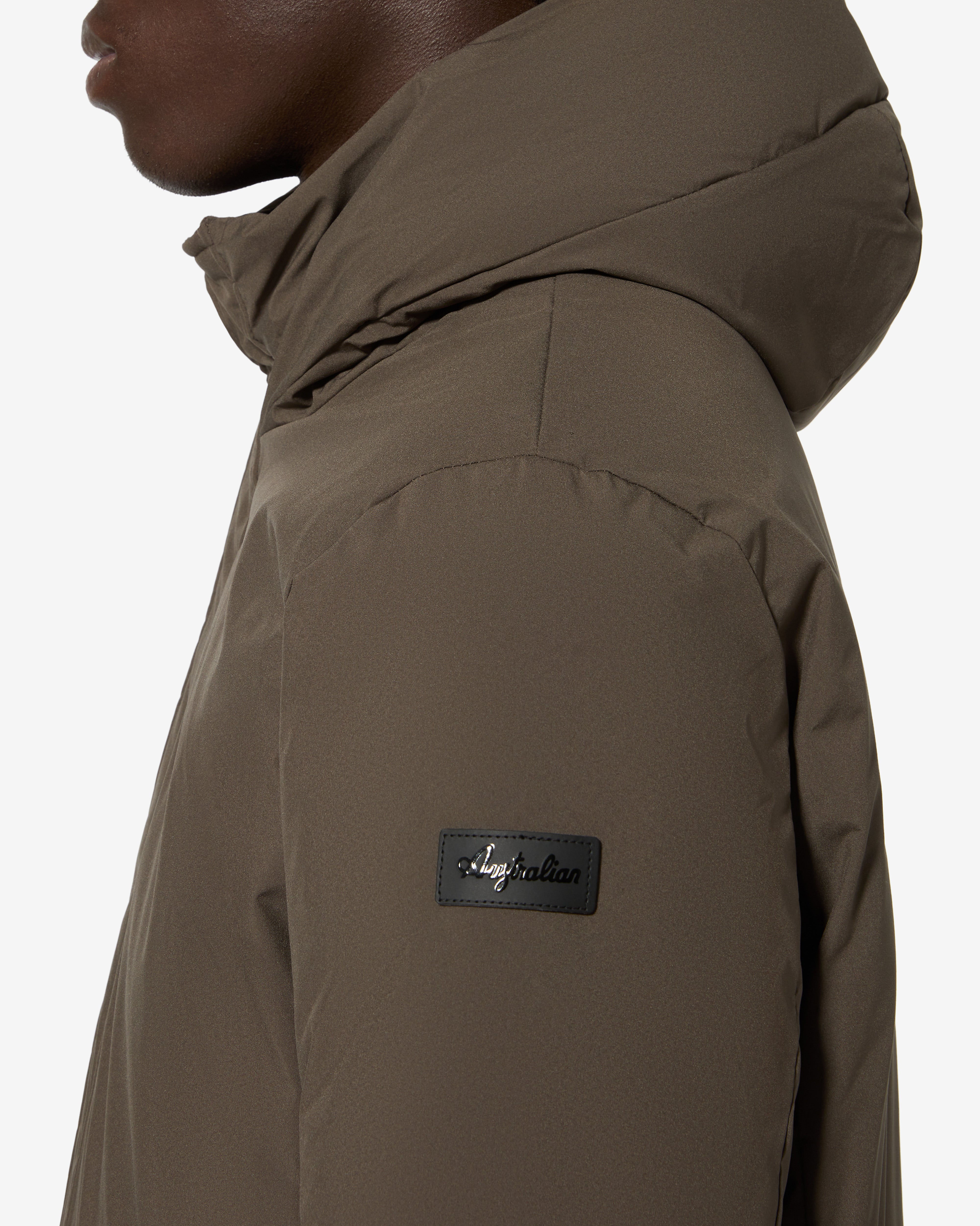 australian-sportswear-soft-shell-jacket-deep-army-con-cappuccio image 5