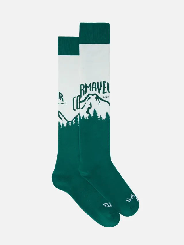 mc2-saint-barth-sox-tech-calze-cotone-jacquard-courmayeur-special-edition-verdi image 1