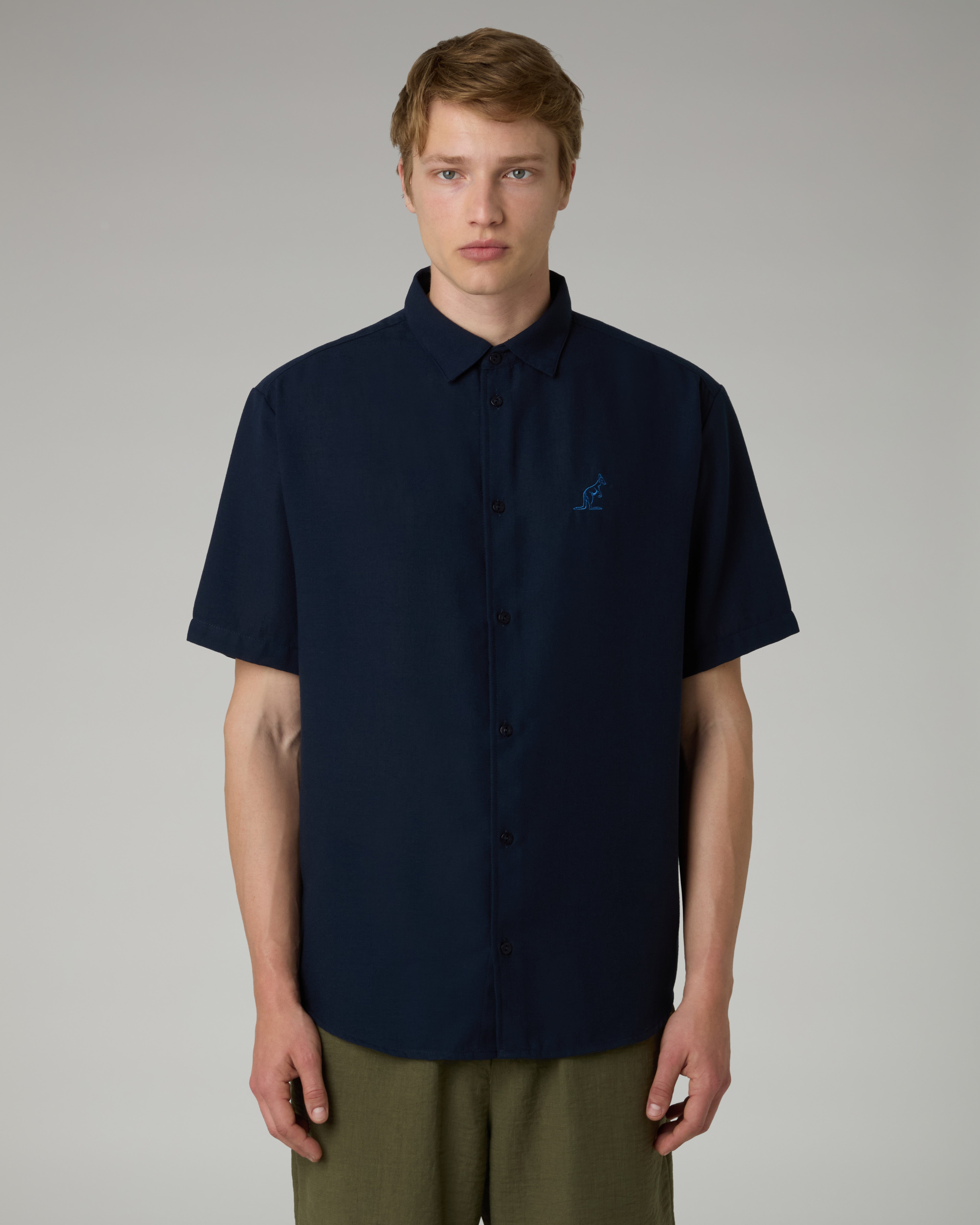 australian-doric-shirt-eclipse-blue-camicia-manica-corta-canvas image 1