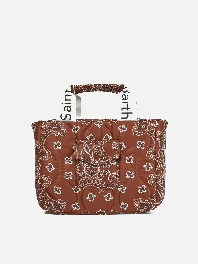 mc2-saint-barth-puffer-bag-puf0002-tote-trapuntata-stampa-bandana-marrone image 1