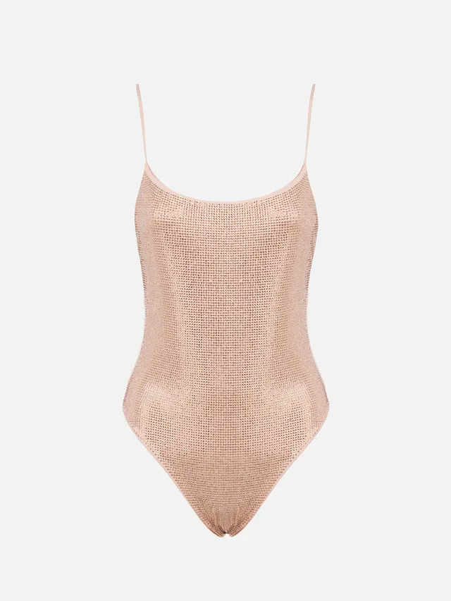 mc2-saint-barth-cecille-costume-intero-rosa-gold-con-strass-e-lurex image 1