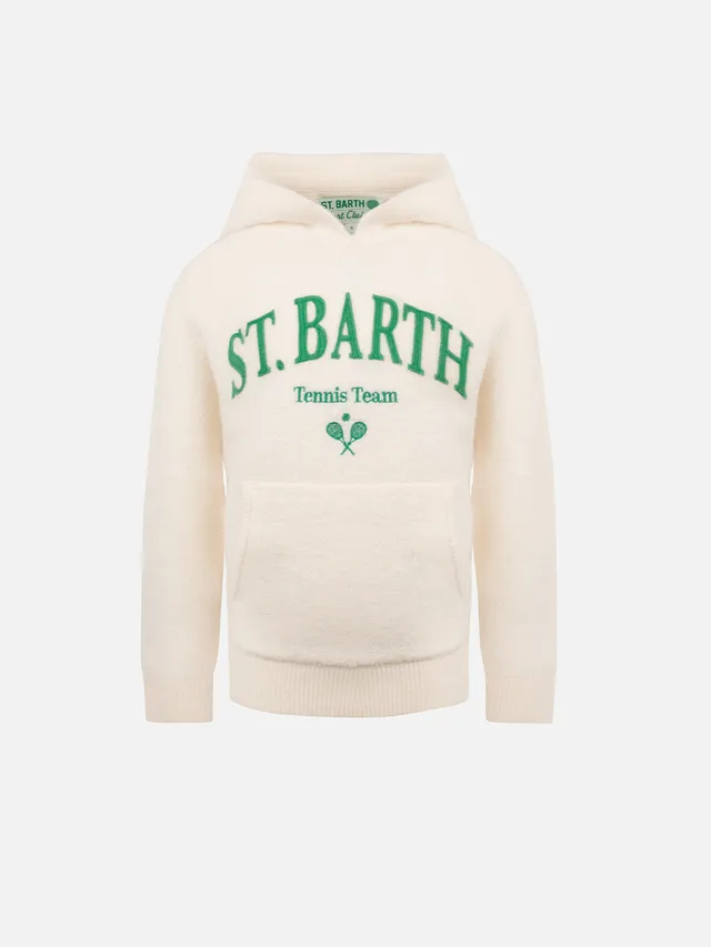 mc2-saint-barth-wook-felpa-bambino-grigia-in-maglia-lana-merino-con-cappuccio image 1