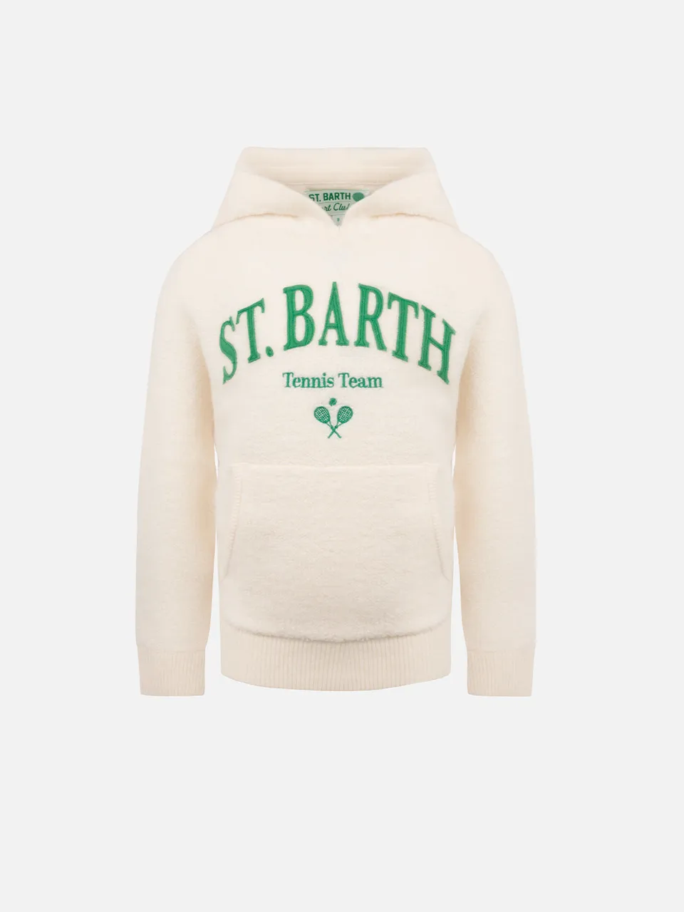 mc2-saint-barth-wook-felpa-bambino-grigia-in-maglia-lana-merino-con-cappuccio image 1