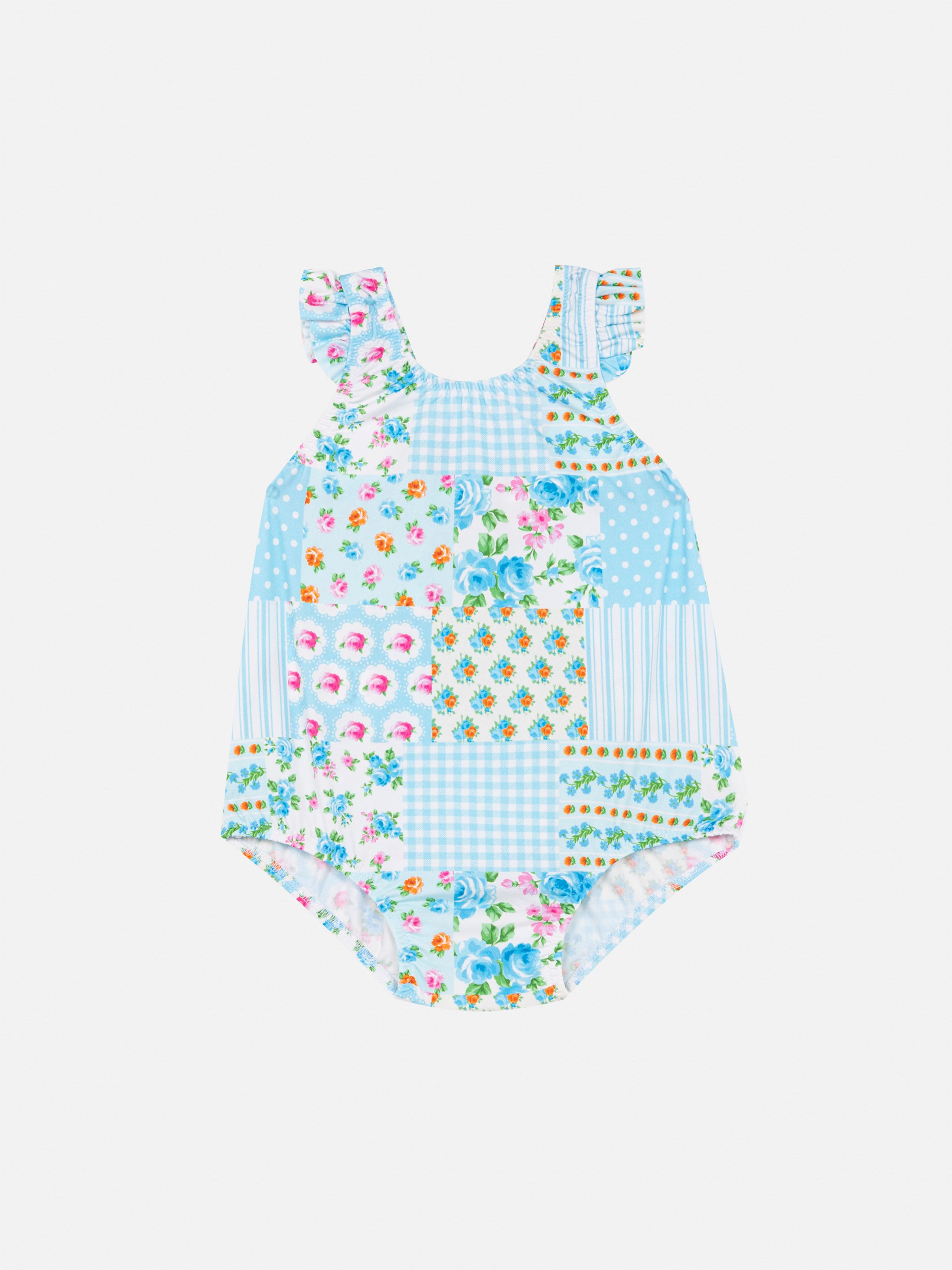 mc2-saint-barth-costume-intero-pinkie-neonata-con-volant-stampa-floreale image 1