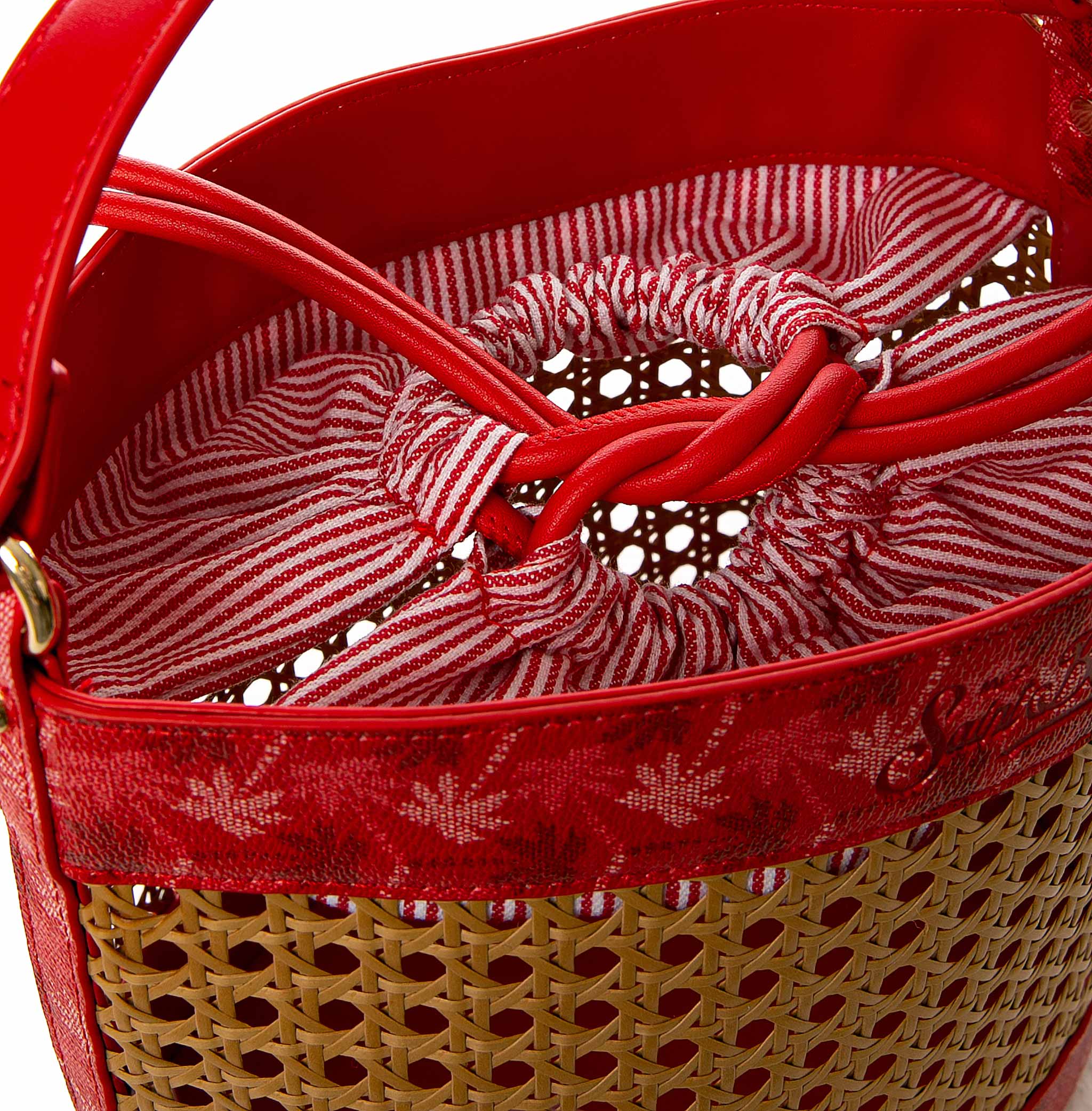 mc2-saint-barth-borsa-a-secchiello-paglia-monogram-rossa image 2