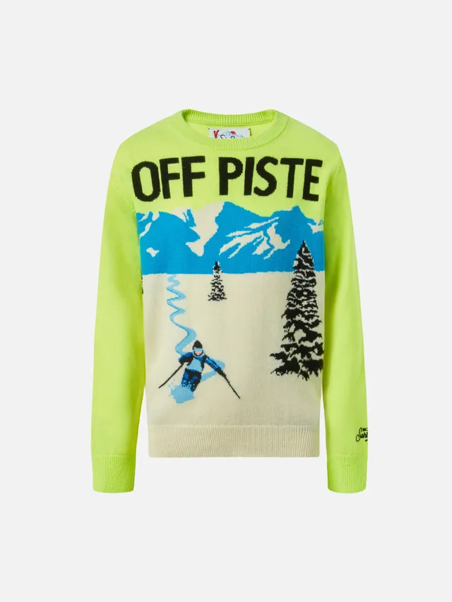 mc2-saint-barth-maglione-girocollo-douglas-con-jacquard-cartolina-off-piste-fluo image 1