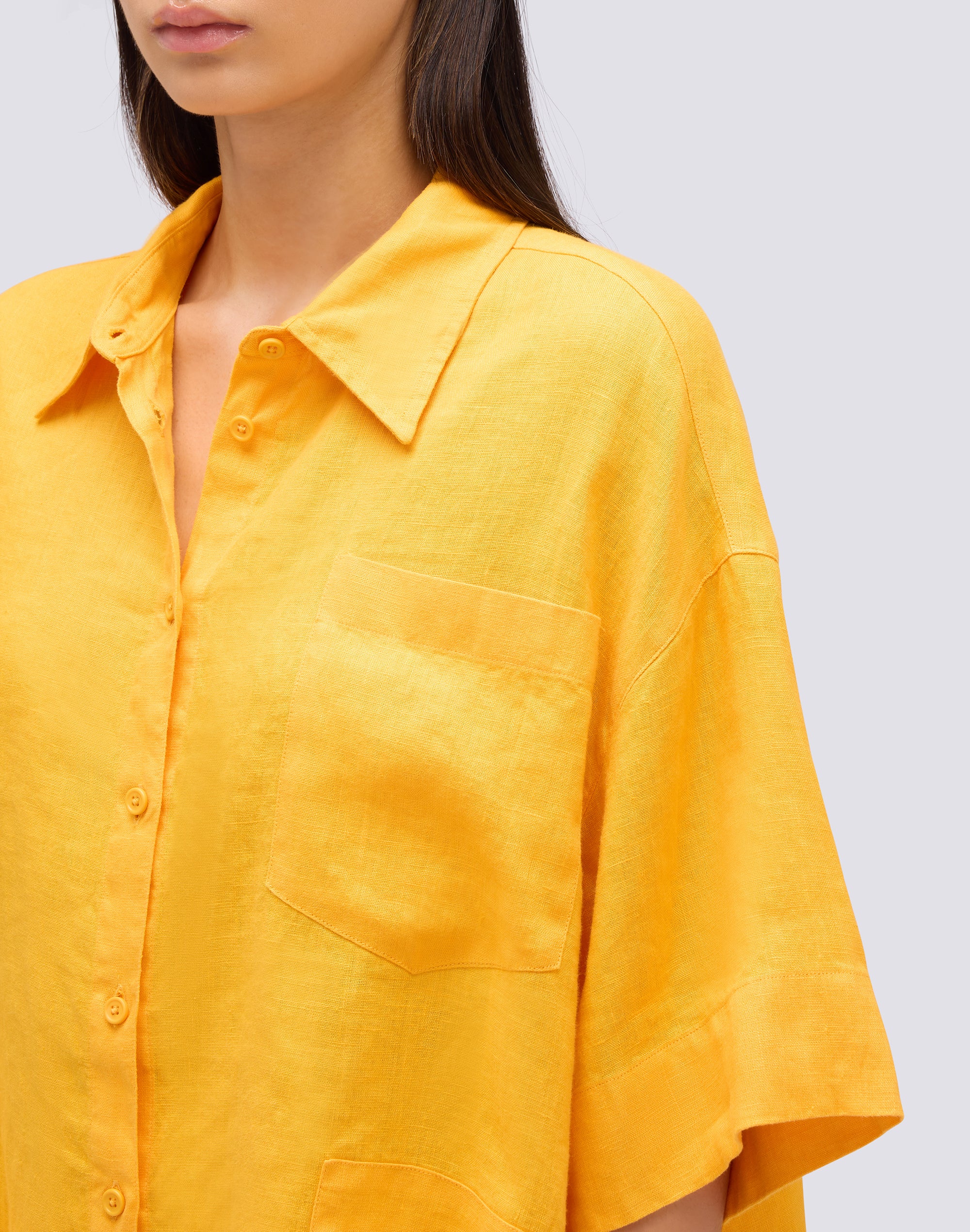 sundek-camicia-donna-in-lino-tinto-capo-con-tasca image 4