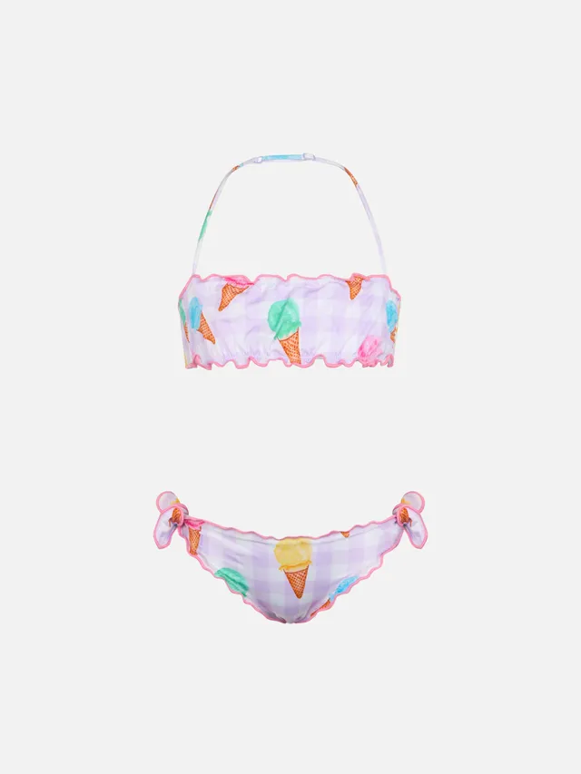mc2-saint-barth-bikini-emy-a-fascia-con-stampa-gelato-da-bambina image 1
