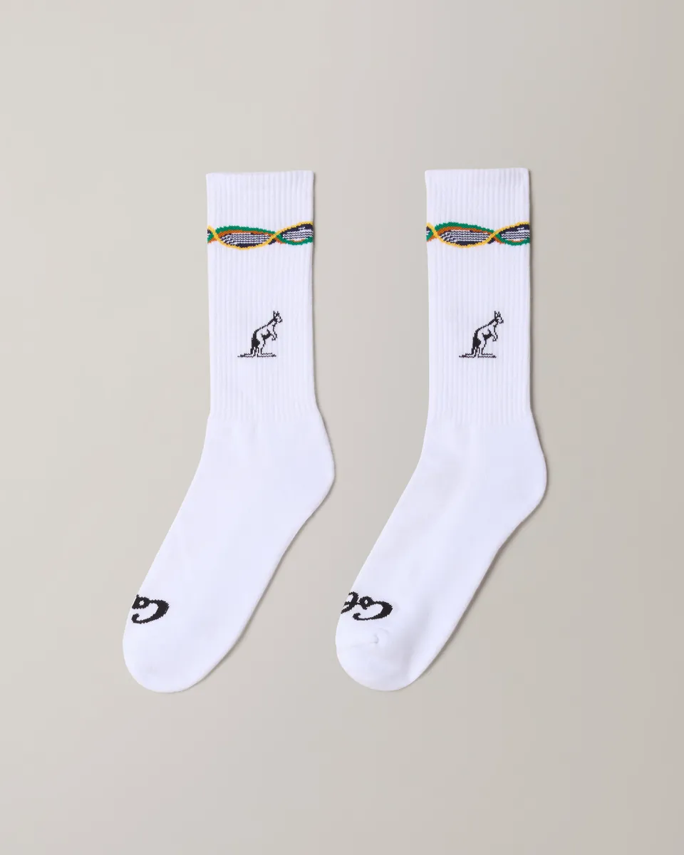 australian-tape-socks-carlo-colucci-calze-bianche-in-cotone image 1