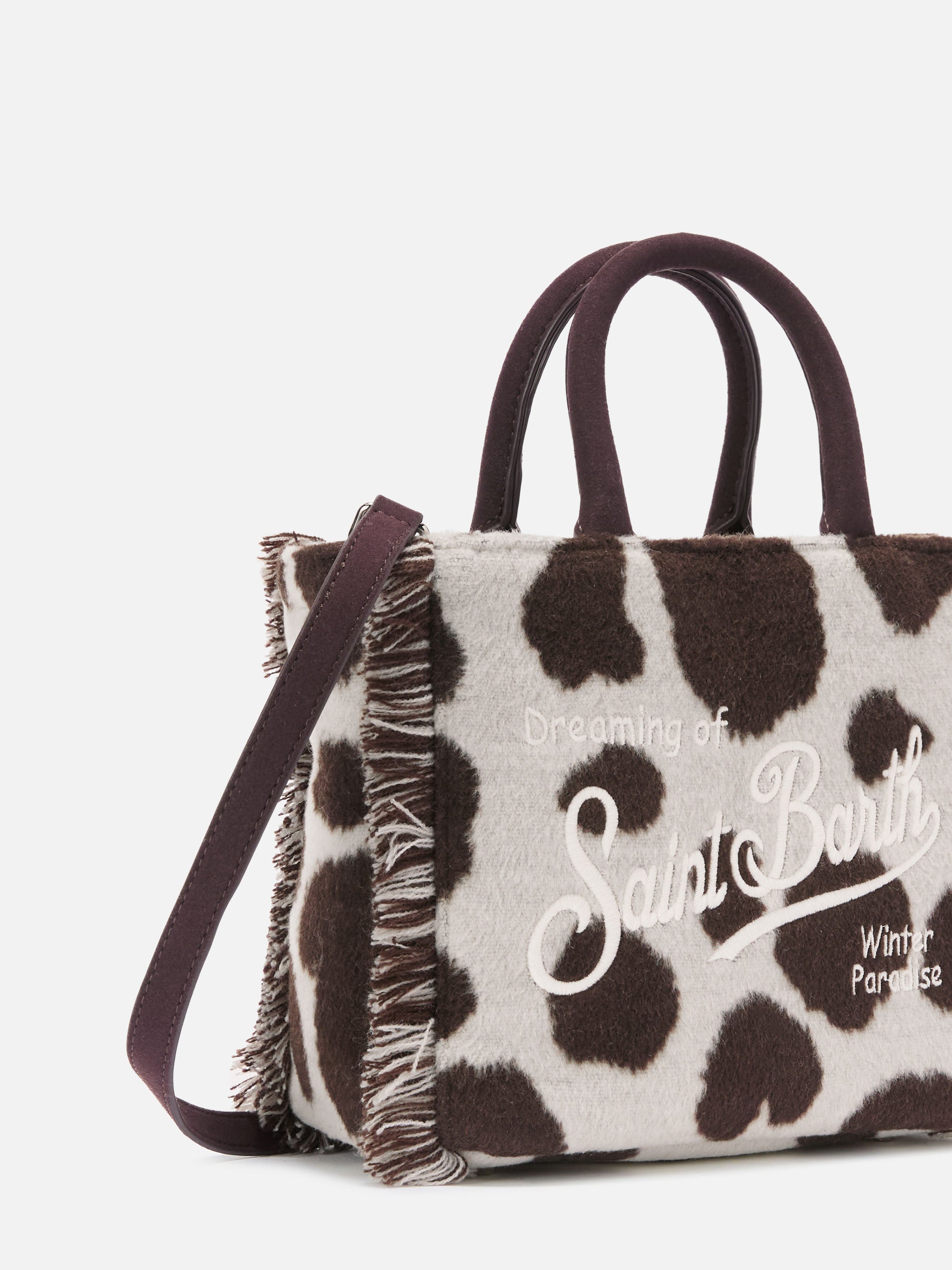 mc2-saint-barth-vanity-mini-felt-borsa-bianca-e-nera-stampa-cow image 3