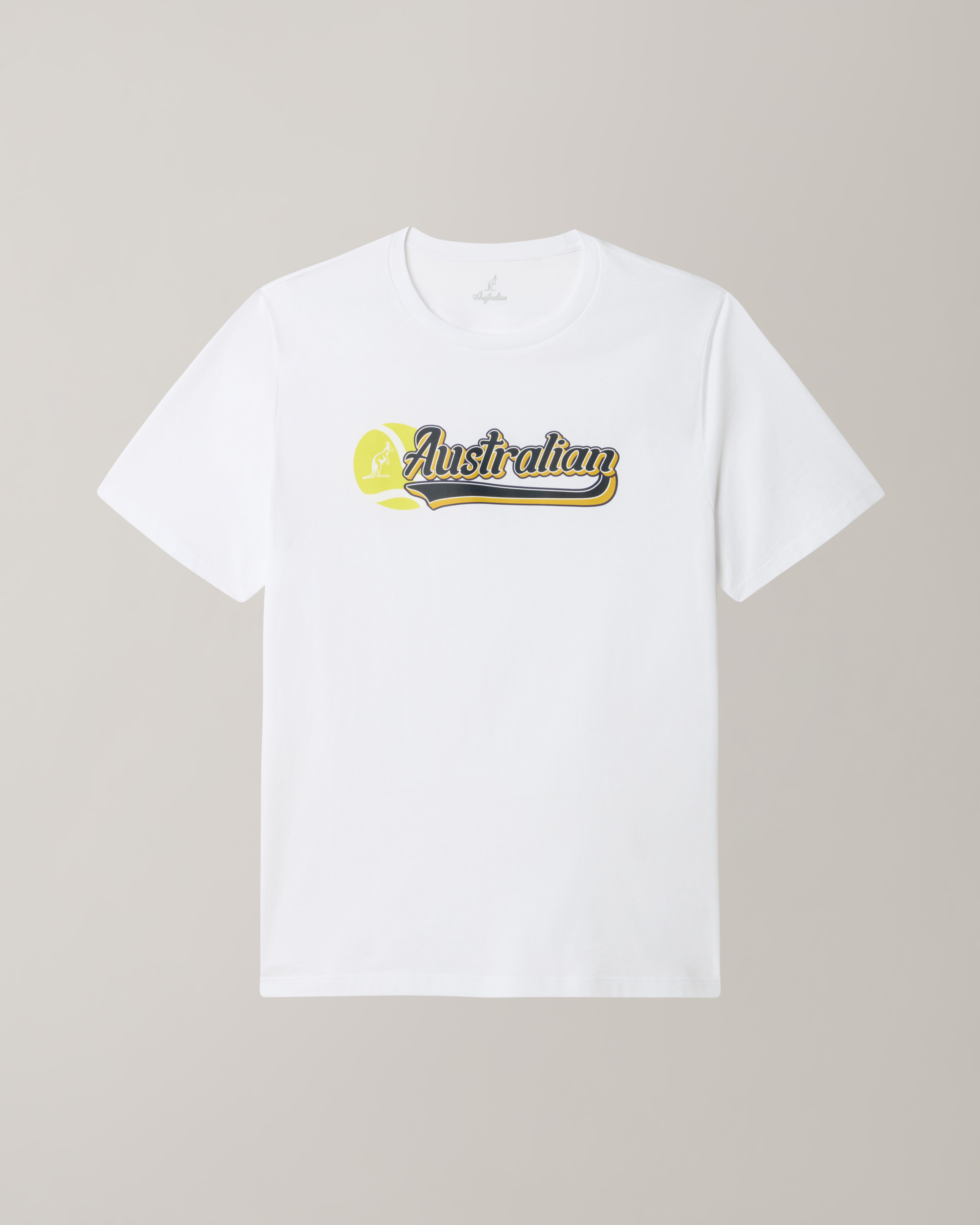 australian-t-shirt-tennis-maglietta-cotone-bianco-stampa-petto image 5