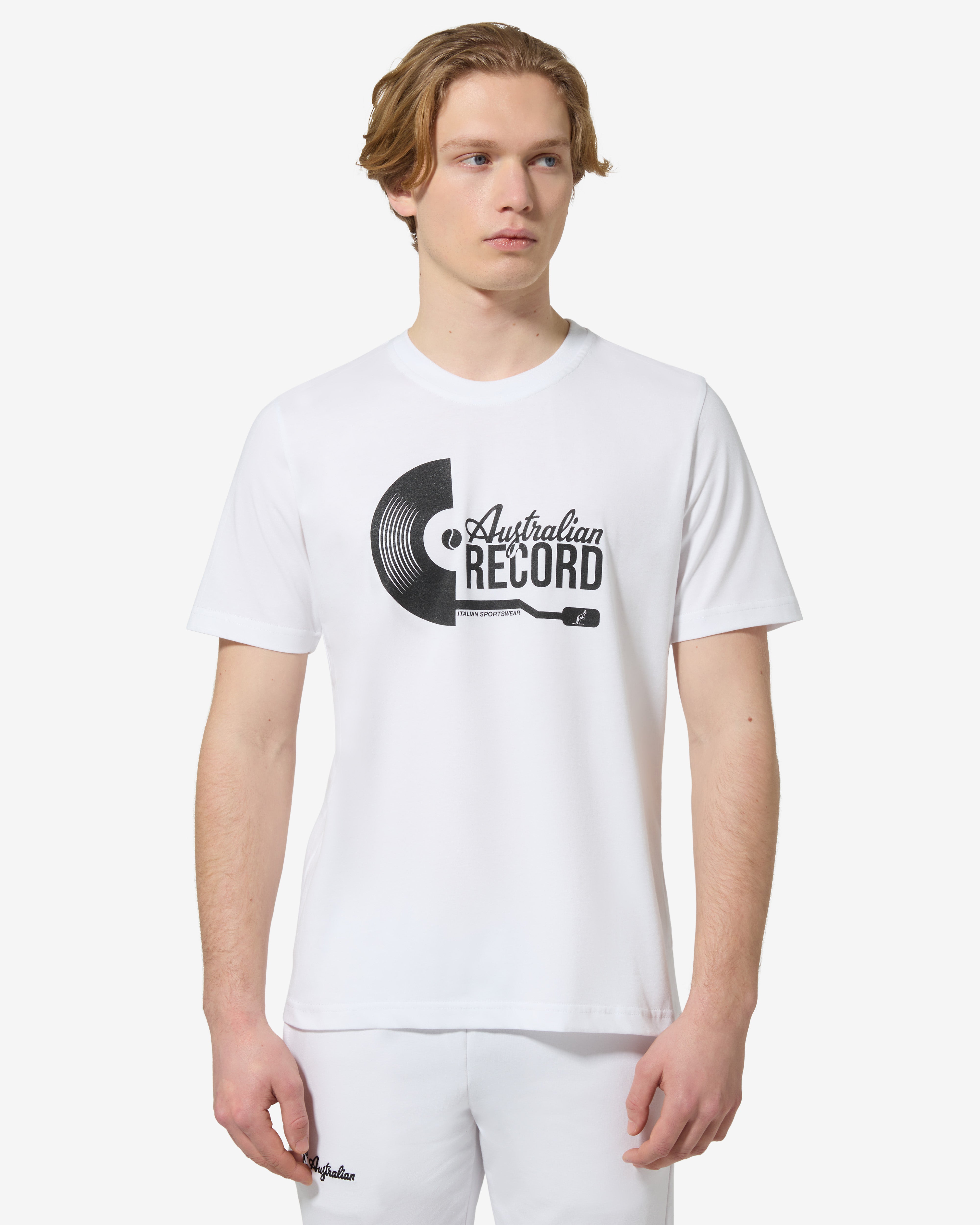 australian-record-t-shirt-maglietta-cotone-bianco image 1