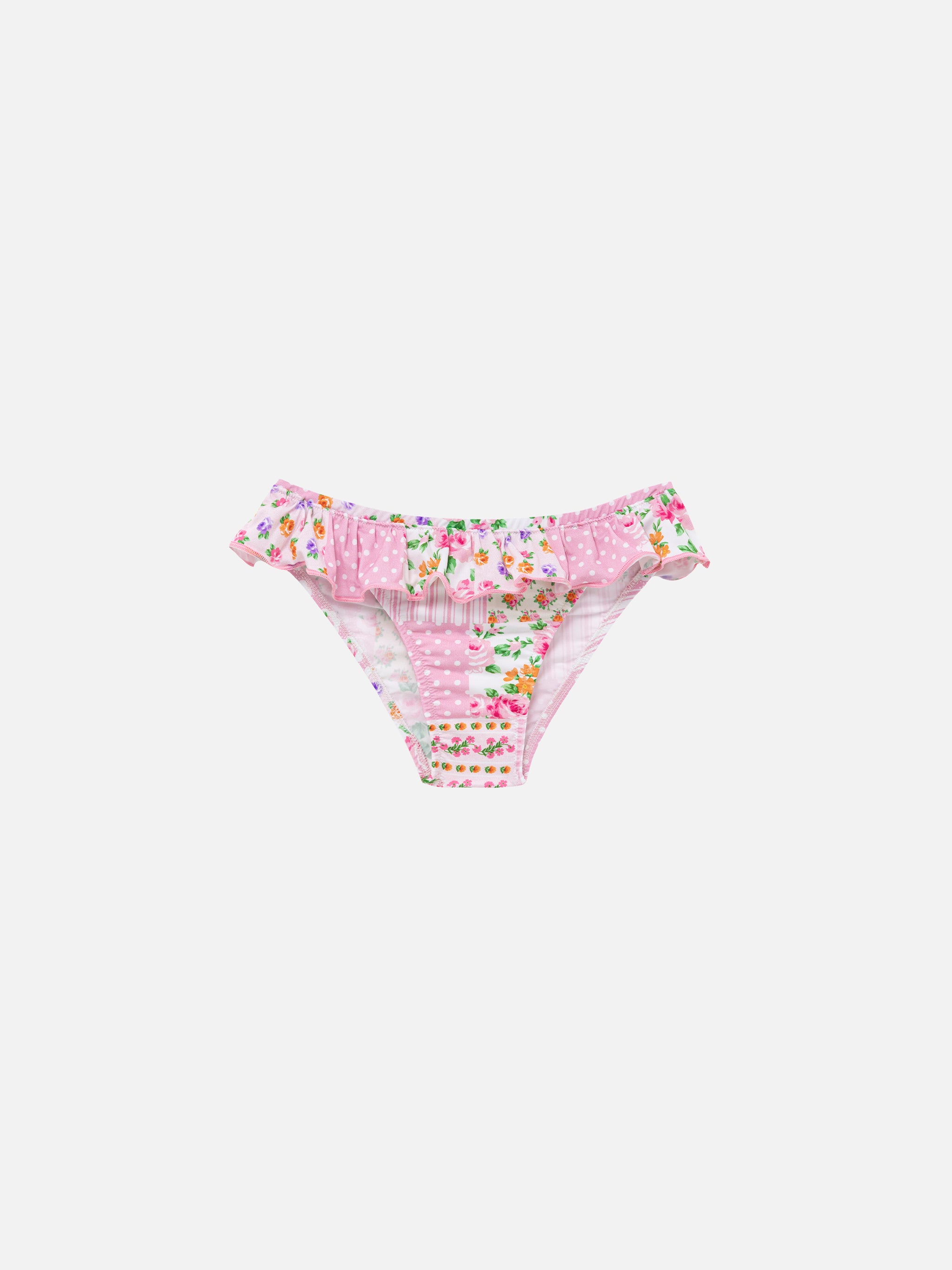 mc2-saint-barth-melly-slip-mare-bambina-volant-stampa-flower-rosa image 1
