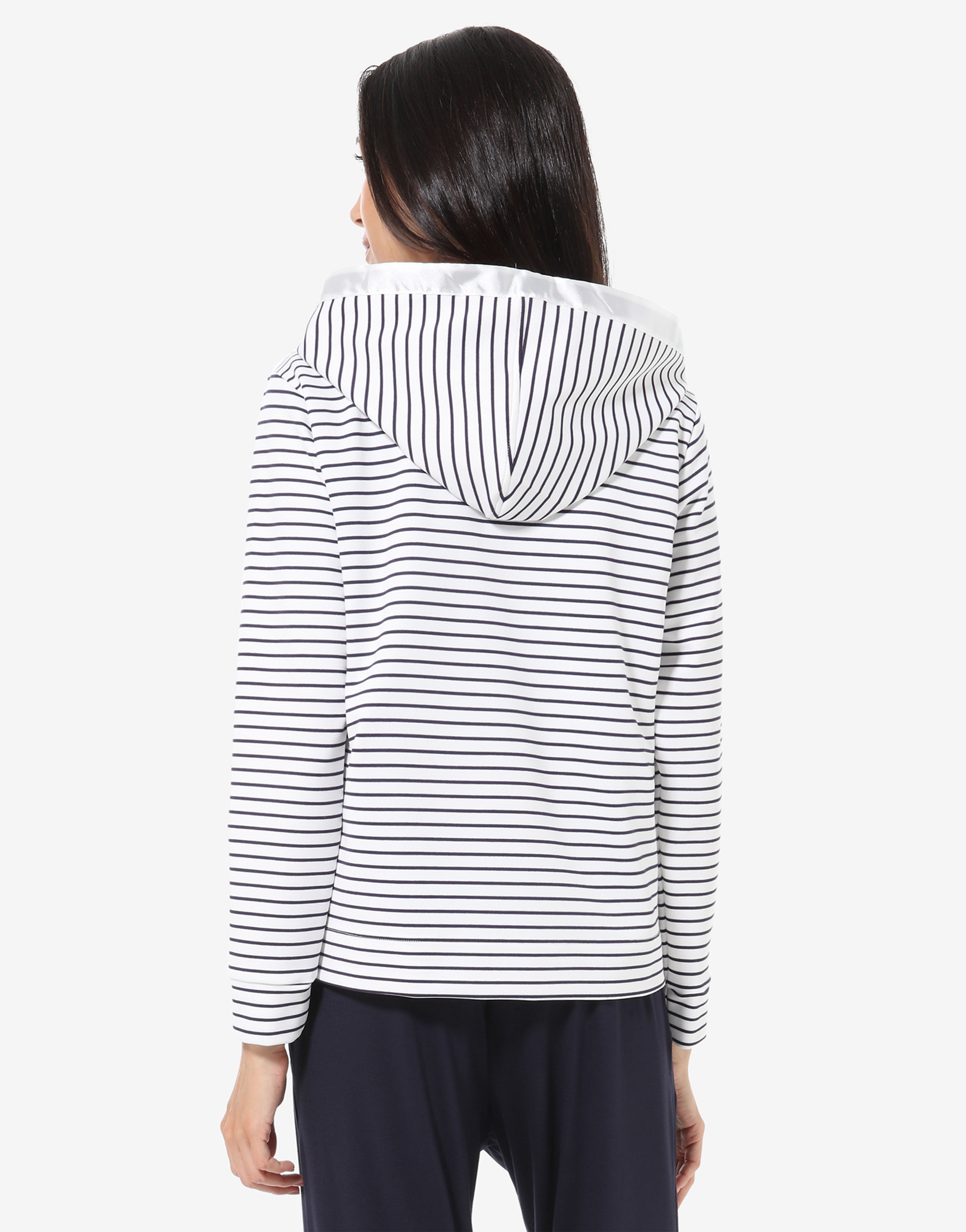australian-striped-tracksuit-tuta-poliviscosa-blu-navy-con-cappuccio image 2