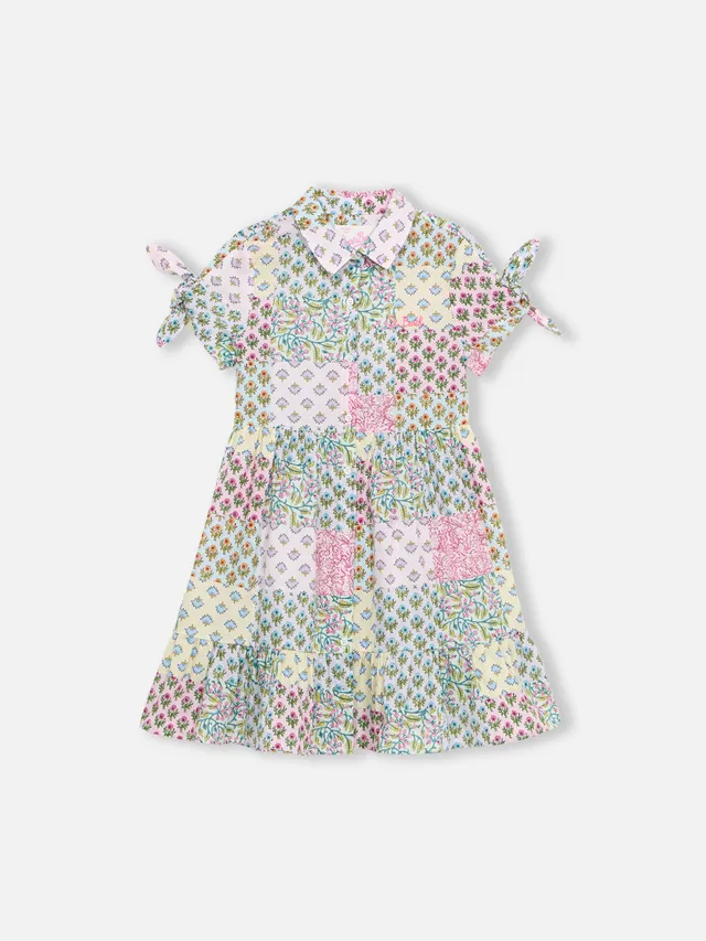 mc2-saint-barth-queenie-abito-bambina-cotone-stampa-floreale image 1