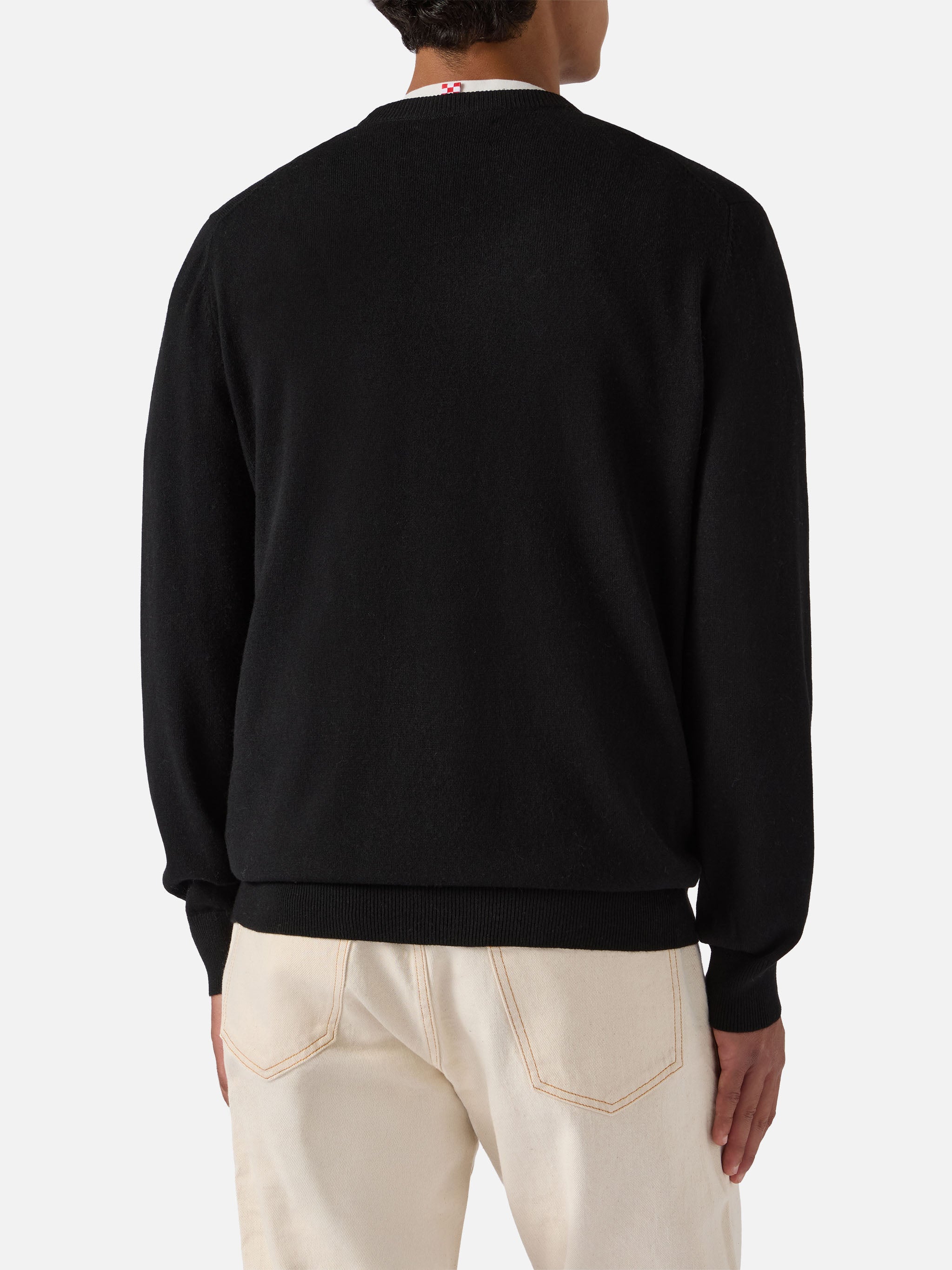 mc2-saint-barth-heron-light-maglione-girocollo-uomo-nero-golden-power image 4