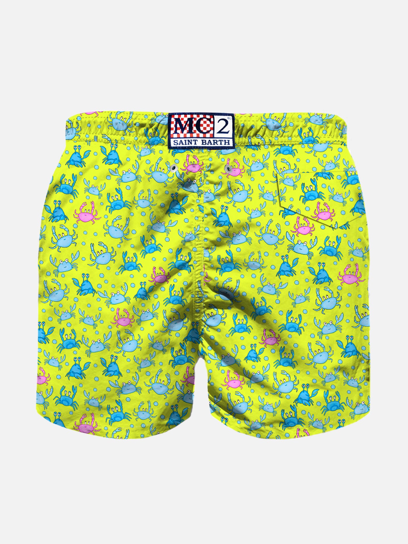 mc2-saint-barth-costume-boxer-bambino-giallo-fluo-stampa-granchi image 2