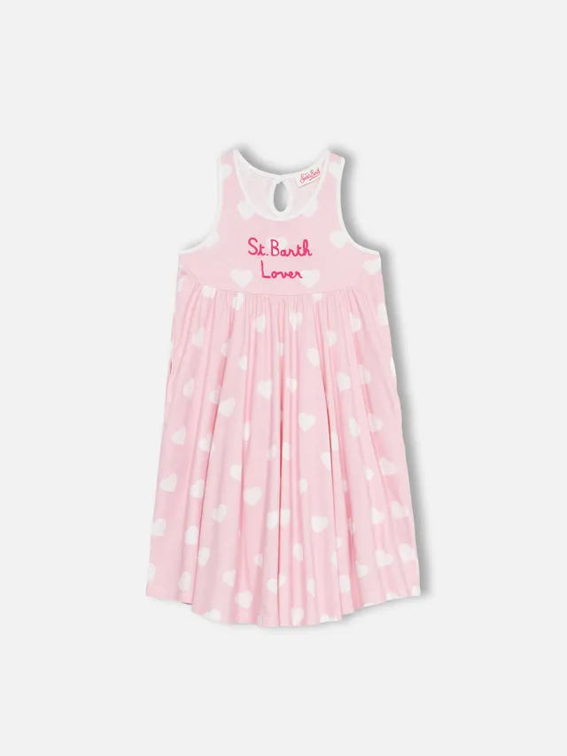 mc2-saint-barth-abito-bambina-masha-cotone-rosa-st-barth-lover image 1