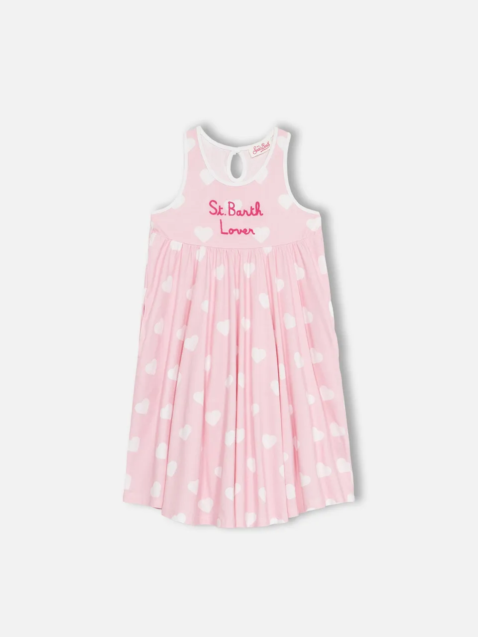 mc2-saint-barth-abito-bambina-masha-cotone-rosa-st-barth-lover image 1