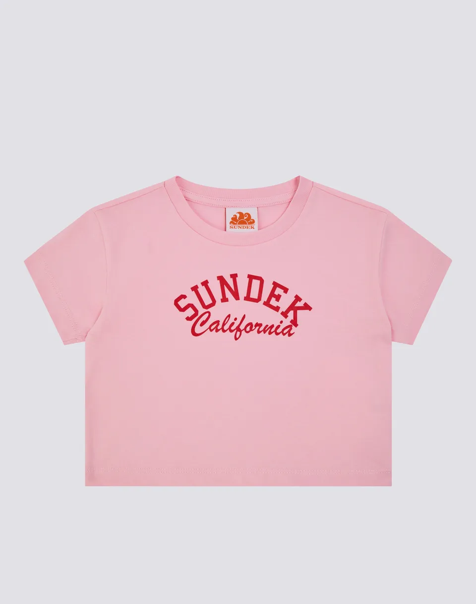 sundek-g748tejs000-t-shirt-bambina-crop-vintage-california image 1