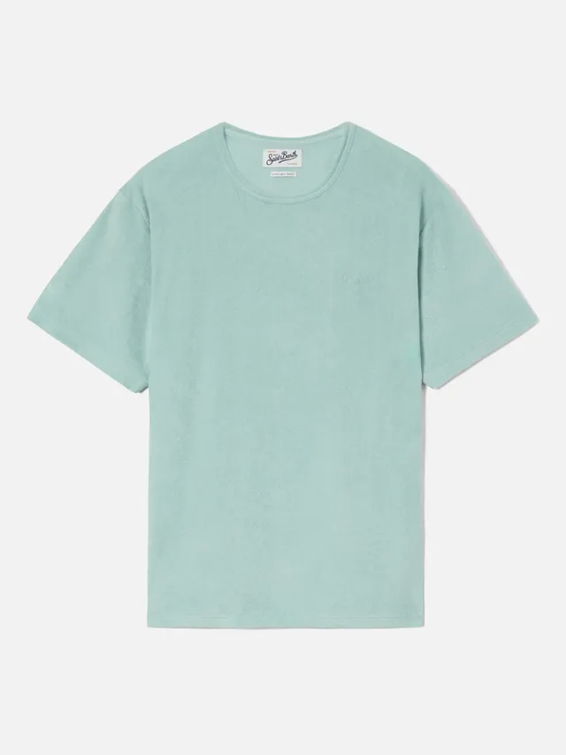 mc2-saint-barth-gary-t-shirt-uomo-cotone-spugna-verde-ricamo-logo image 1