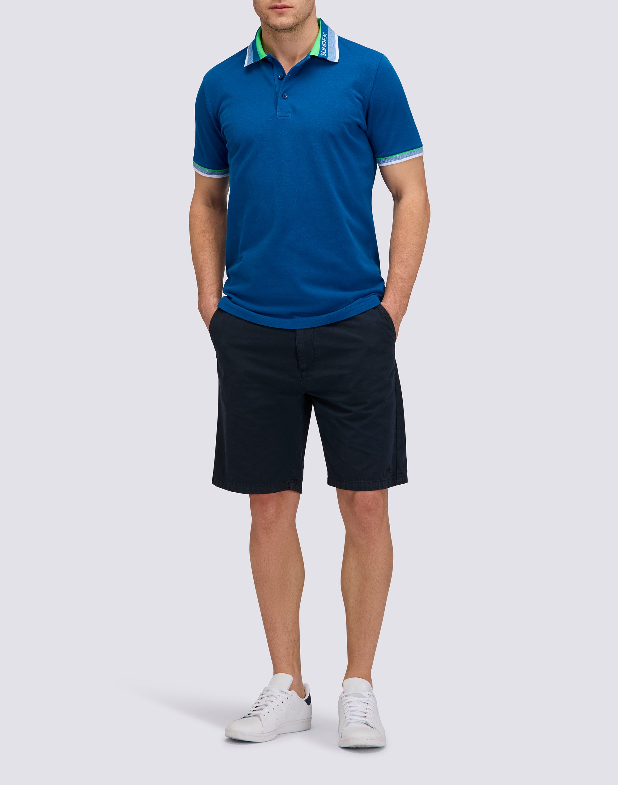 sundek-polo-uomo-in-cotone-piquet-a-3-bottoni-regular image 3