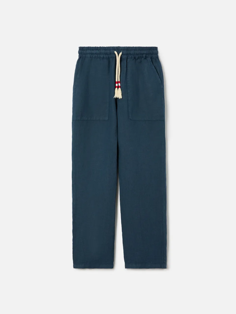pantaloni-calais-jr-mc2-saint-barth-bambino-in-puro-lino-blu-navy image 1