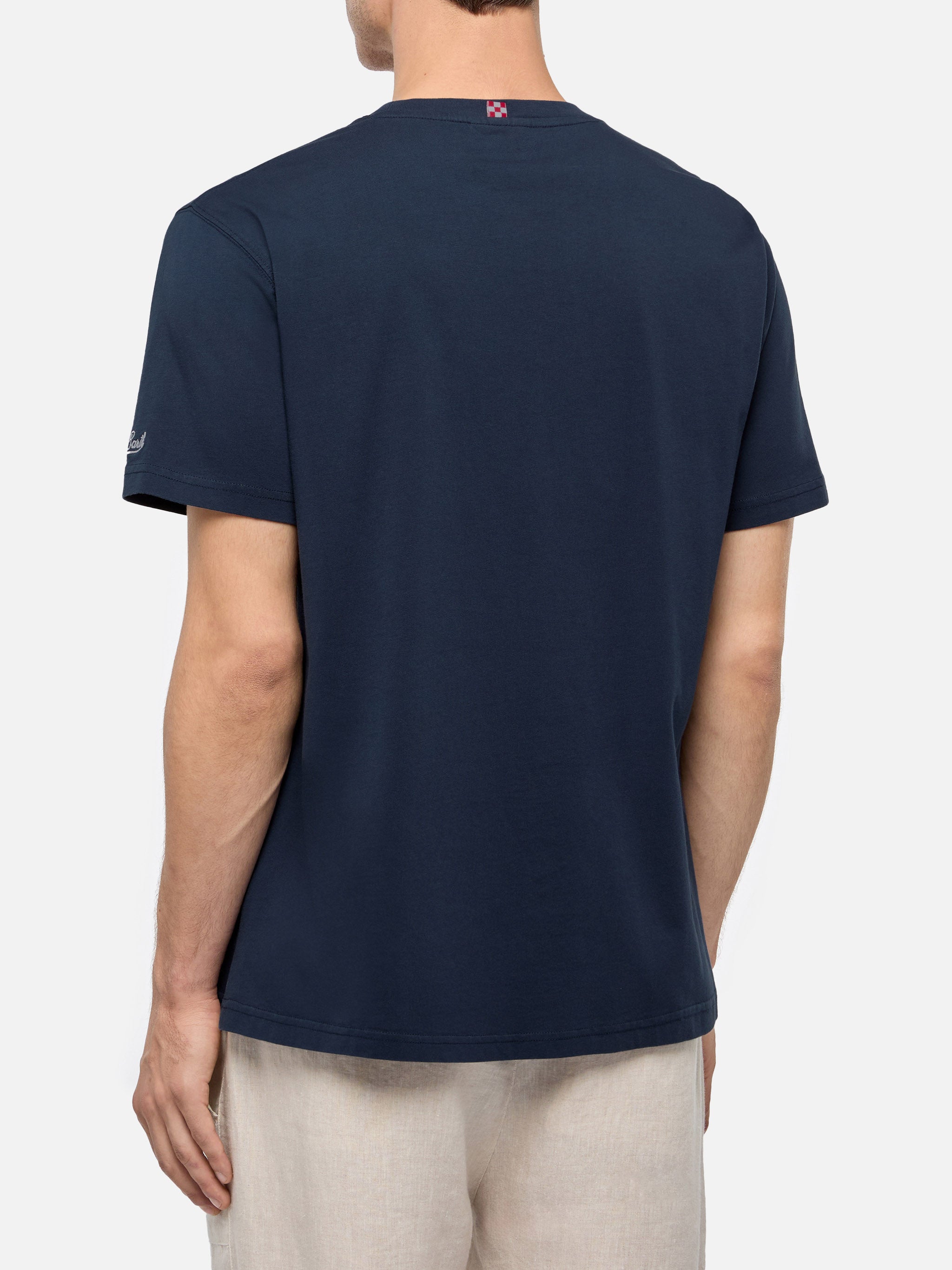 mc2-saint-barth-t-shirt-portofino-uomo-jersey-cotone-ricamo-sto-na-crema-blu-nav image 3