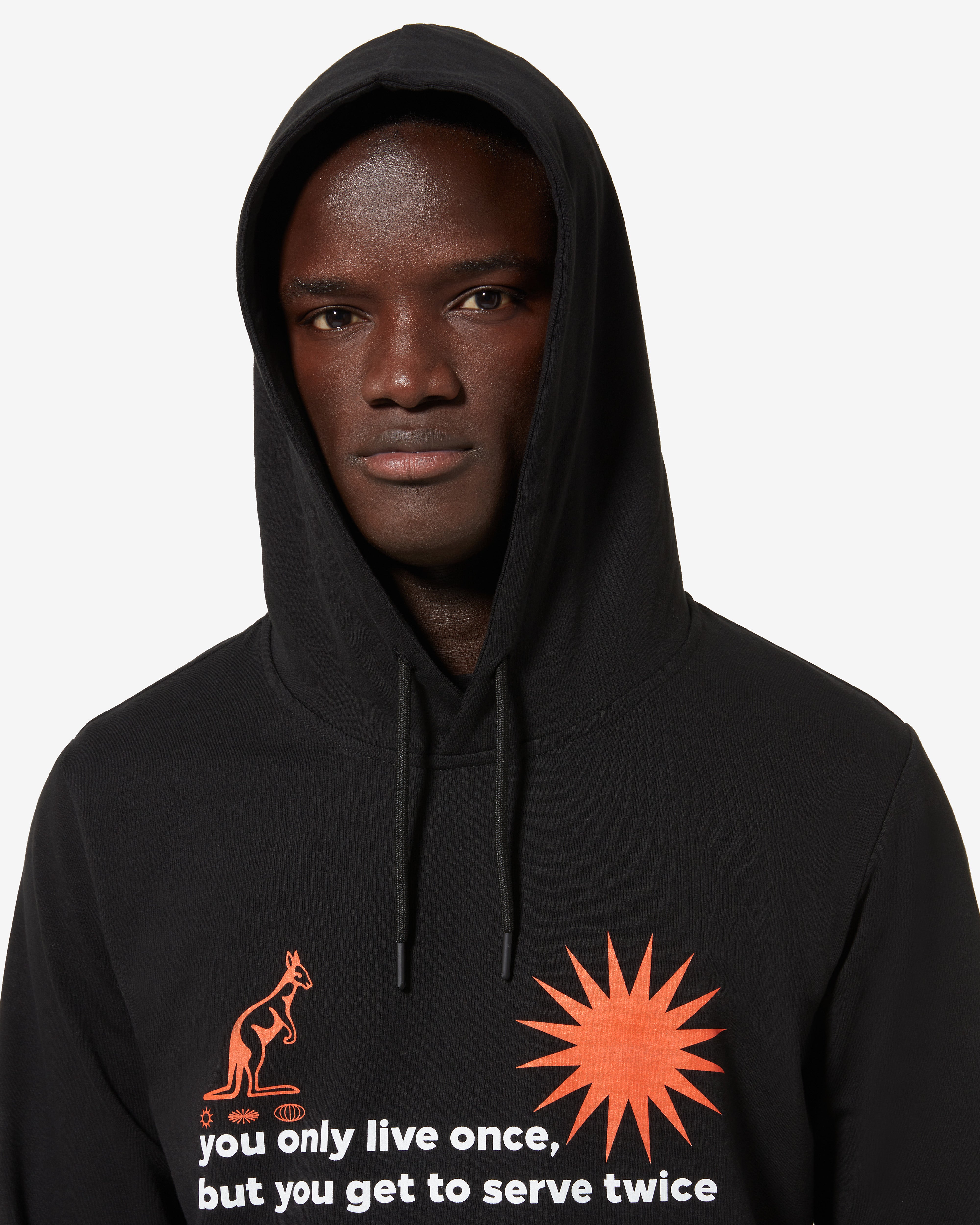 australian-collage-hoodie-felpa-con-cappuccio-in-cotone-nero image 4