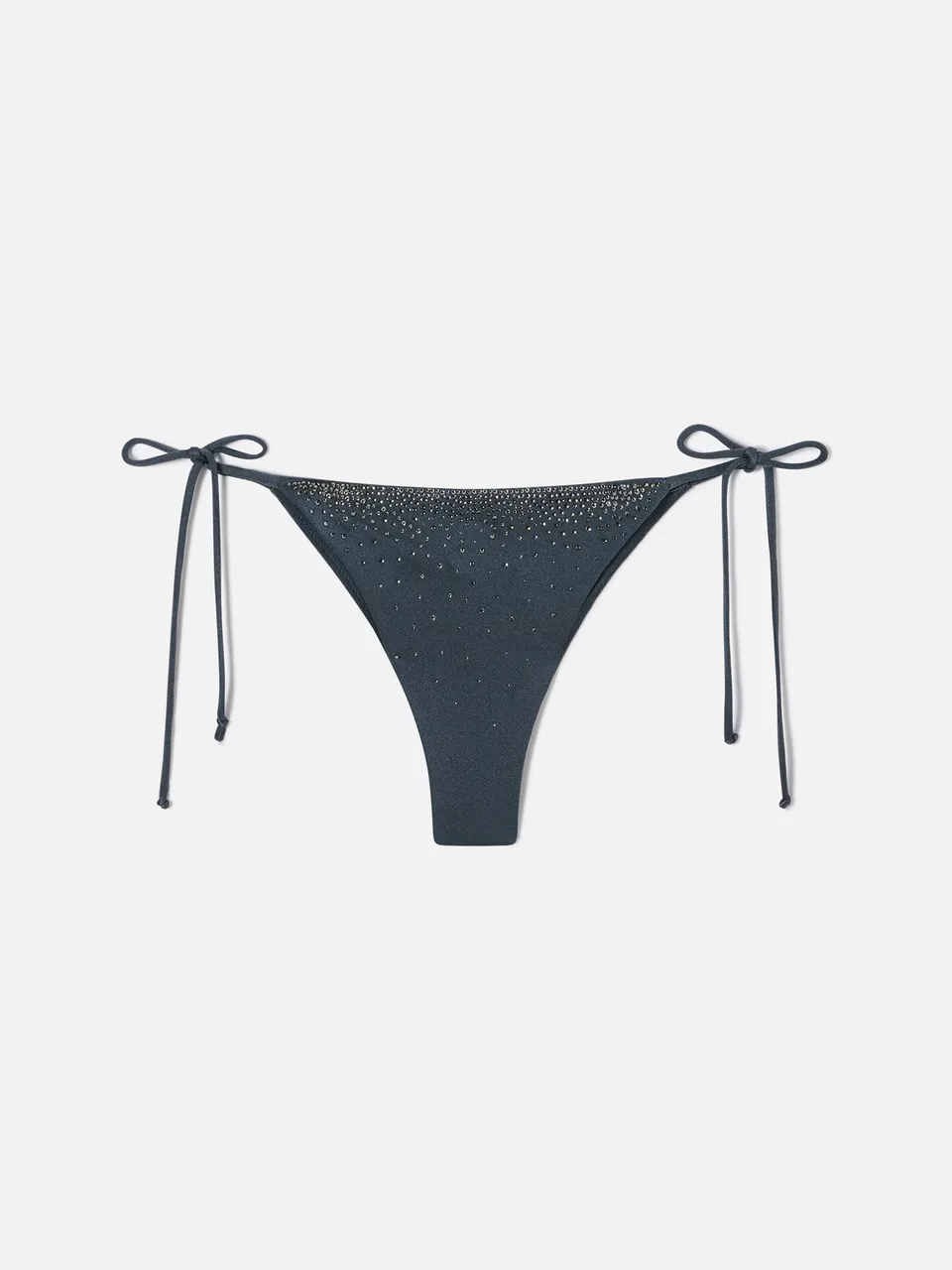 mc2-saint-barth-marielle-slip-mare-brasiliana-glossy-grigio-scuro-con-strass image 1
