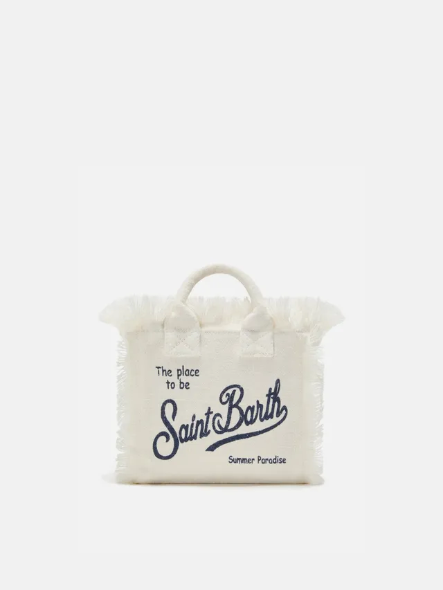 mc2-saint-barth-borsa-vanity-mini-in-lino-bianca-con-tracolla-removibile image 1