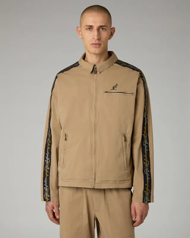 australian-tape-giacca-in-cotton-twill-caramello-con-banda-lux image 1