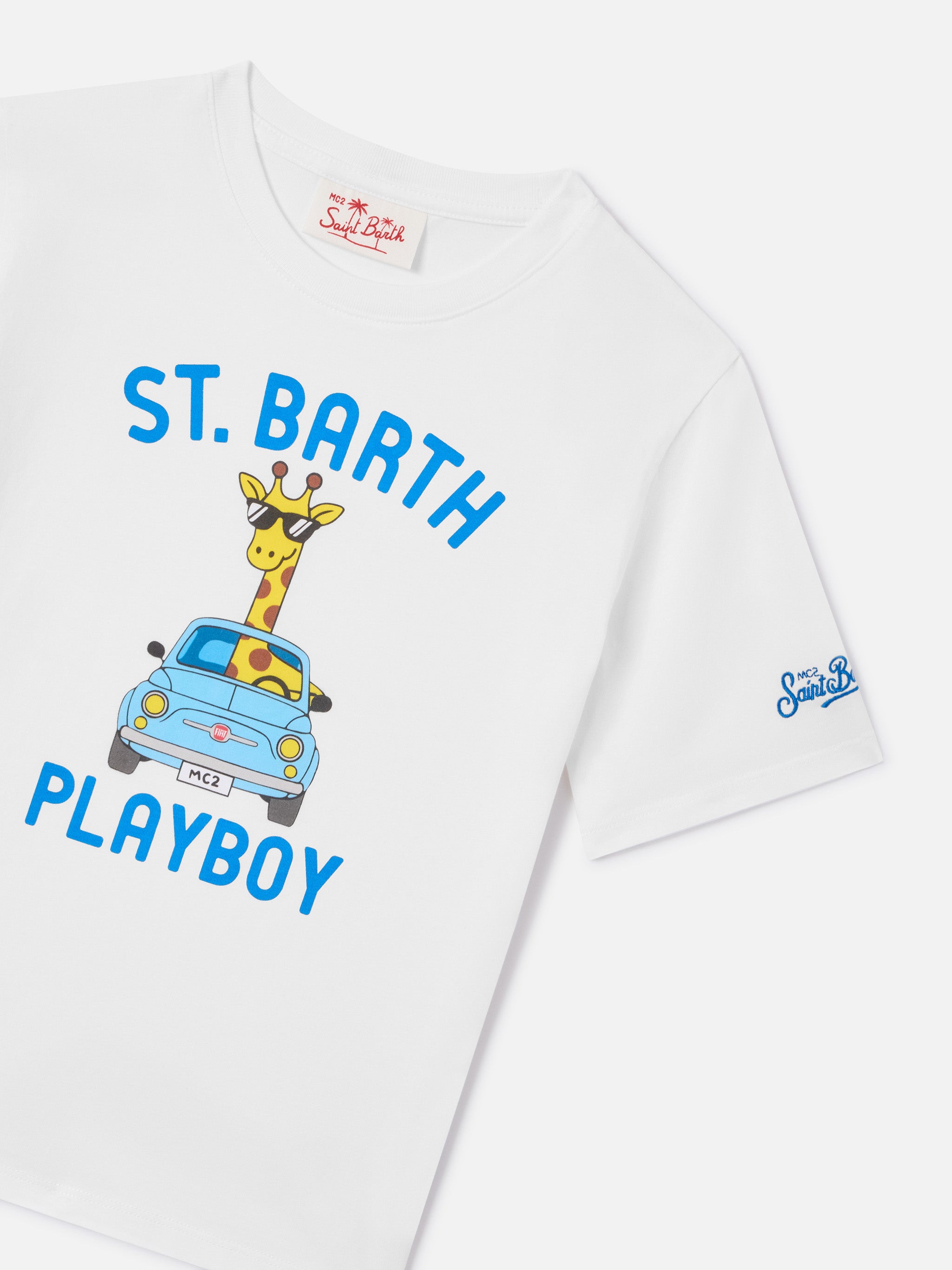 mc2-saint-barth-t-shirt-denver-jr-bambino-in-cotone-bianca-playboy-giraffa image 2