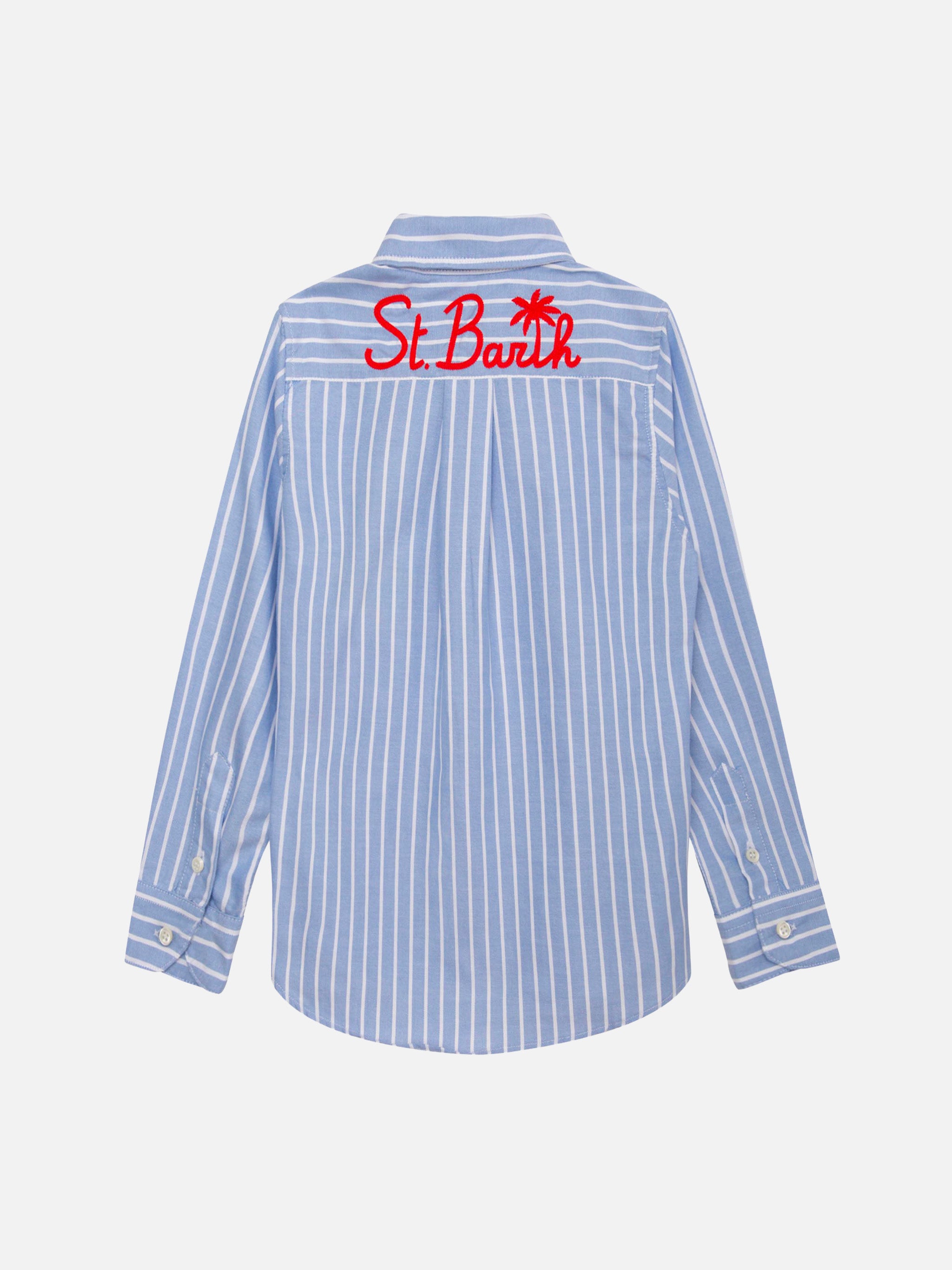 mc2-saint-barth-camicia-bambino-button-down-righe-bianche-e-blu image 1