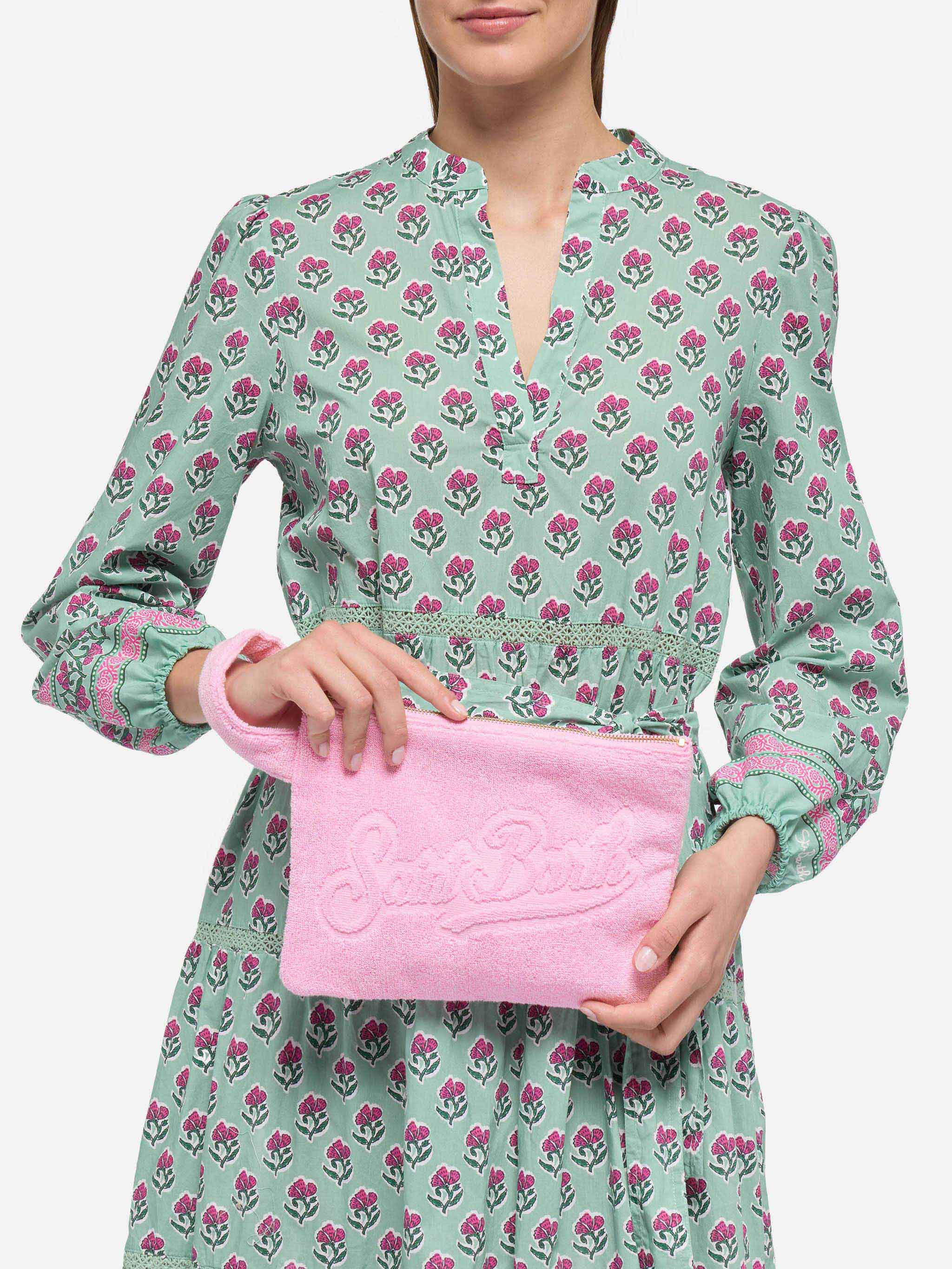 mc2-saint-barth-pareasy-pochette-in-spugna-rosa-logo-jacquard image 2