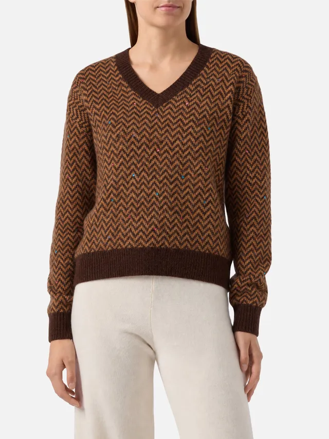 mc2-saint-barth-maglione-annecy-soft-rombi-scollo-v-multicolor-donna image 1