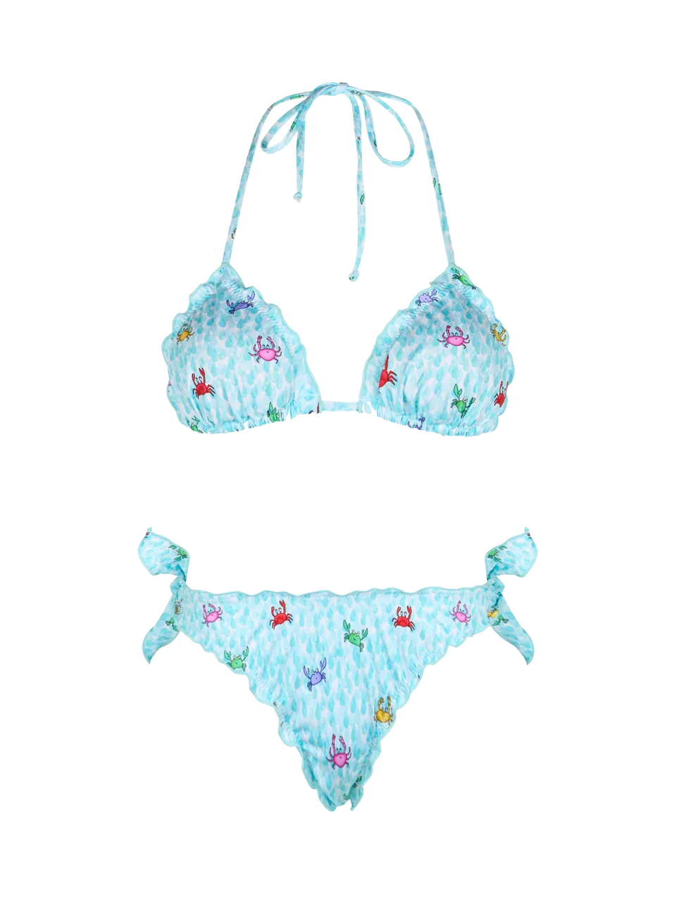 mc2-saint-barth-bikini-donna-sarius-triangolo-stampa-granchio-multicolor image 1