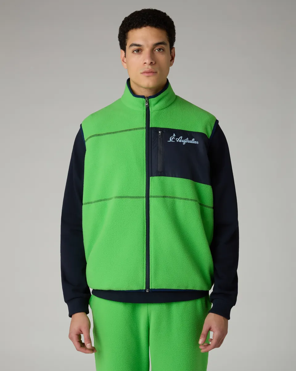 australian-color-block-gilet-smanicato-pile-full-zip image 1