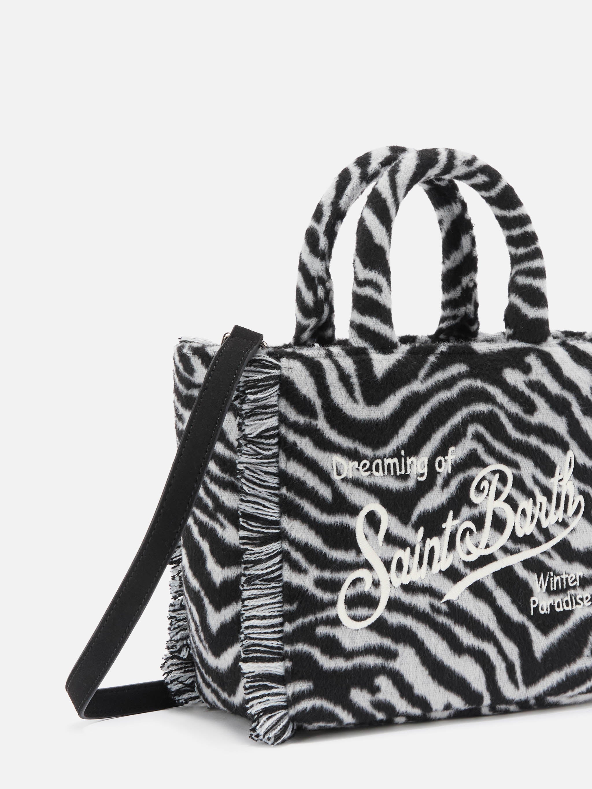mc2-saint-barth-vanity-mini-felt-borsa-mini-zebra-bianco-nero image 3