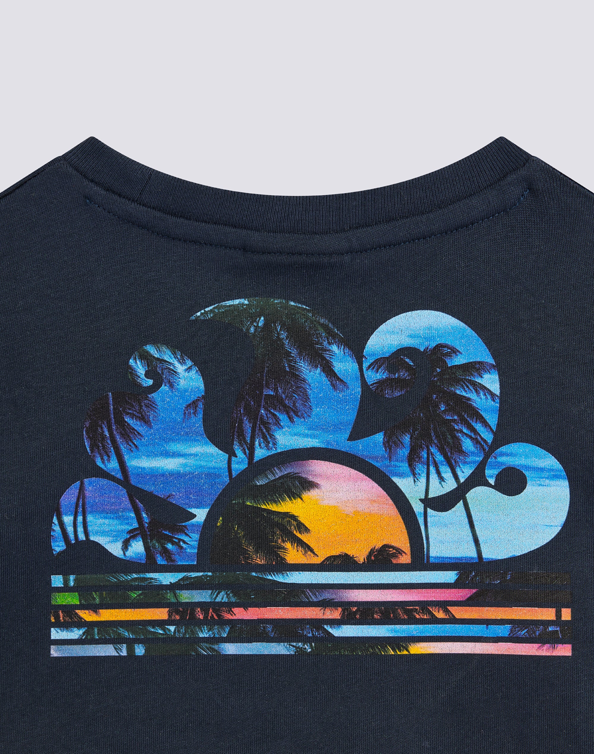 sundek-t-shirt-bambino-manica-corta-con-stampa-big-palm-e-logo image 3