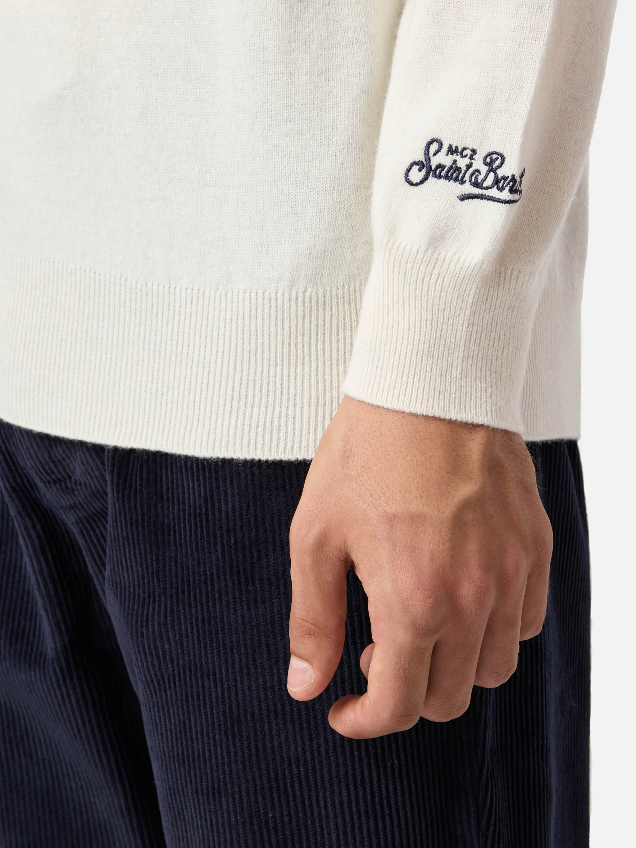 mc2-saint-barth-girocollo-heron-light-in-misto-cashmere-con-ricamo-vacanze-di-na image 3